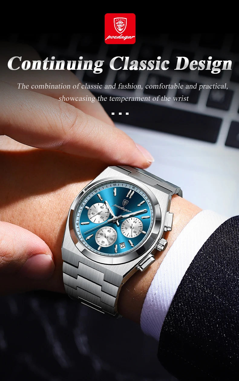 3-Globe Luxury Watch SILVER Brand Watch