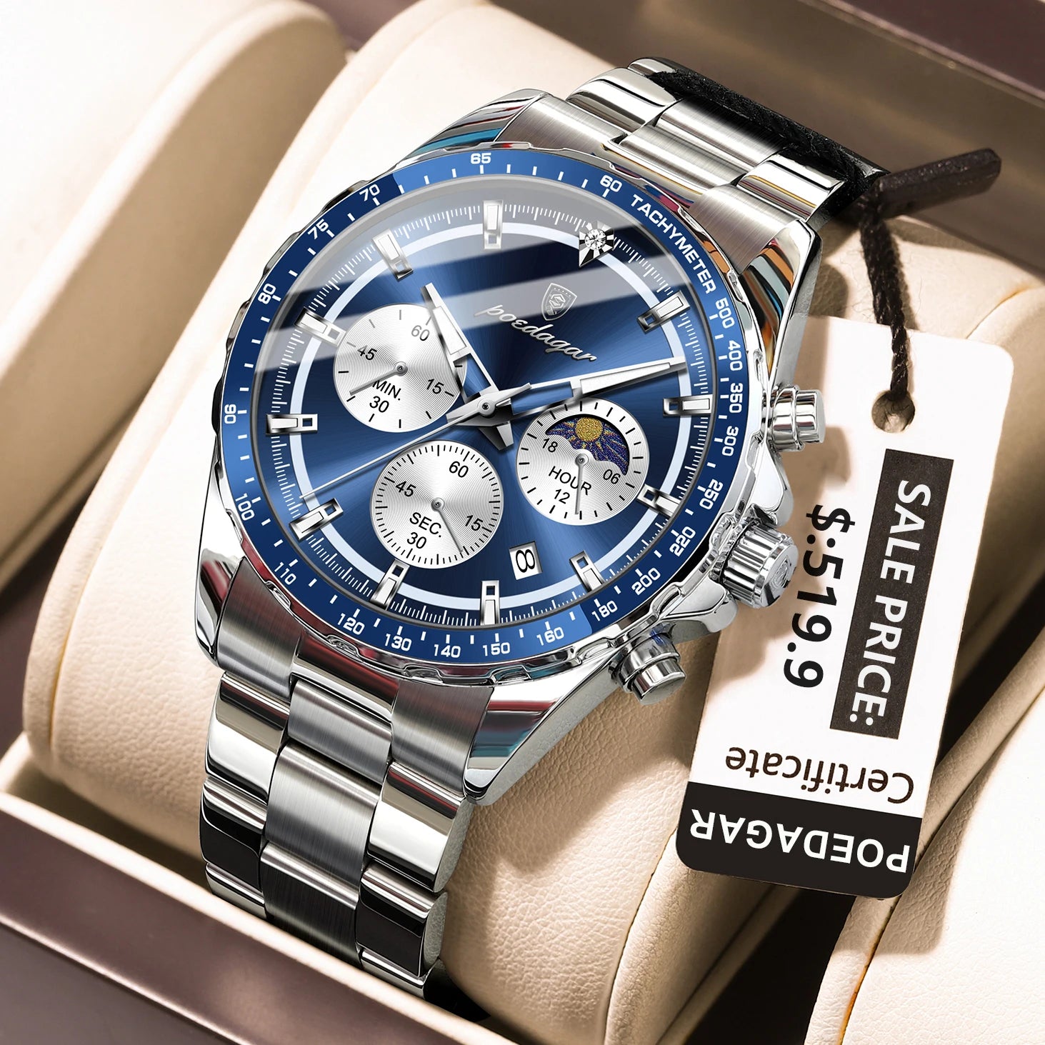 S-Dagar Luxury Sport Watch SILVER Brand Watch