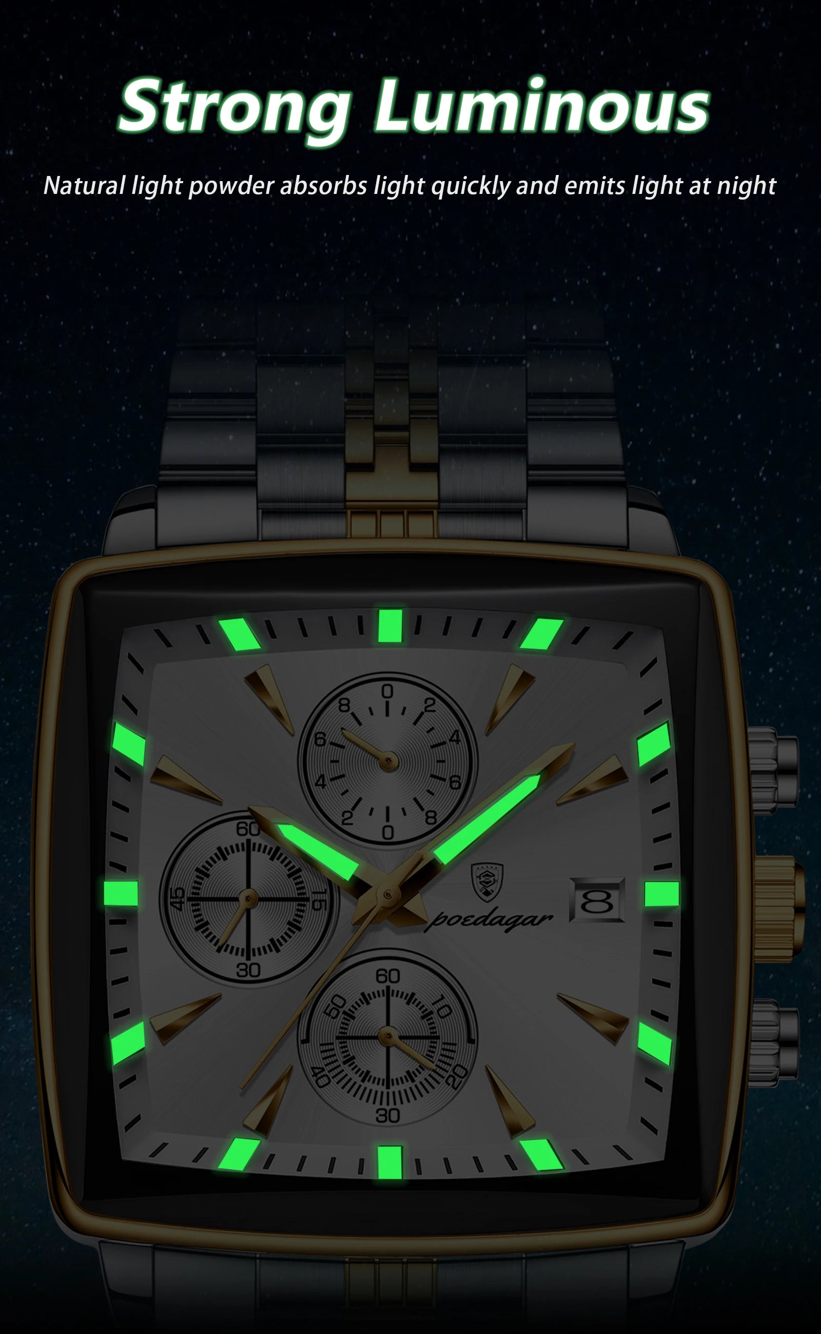 S-Squared Chronograph Luxury Watch SILVER Brand Watch