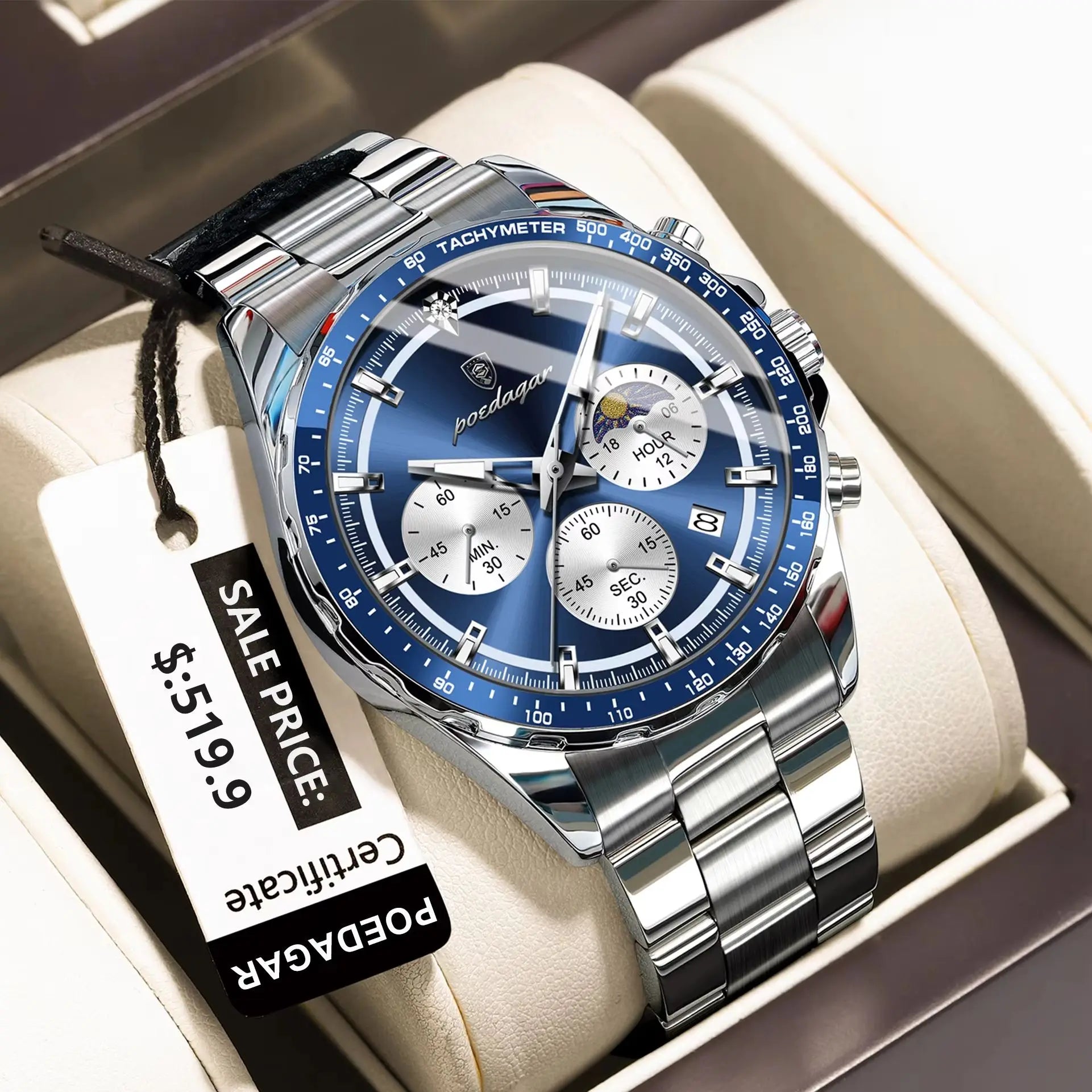 S-Dagar Luxury Sport Watch SILVER Brand Watch