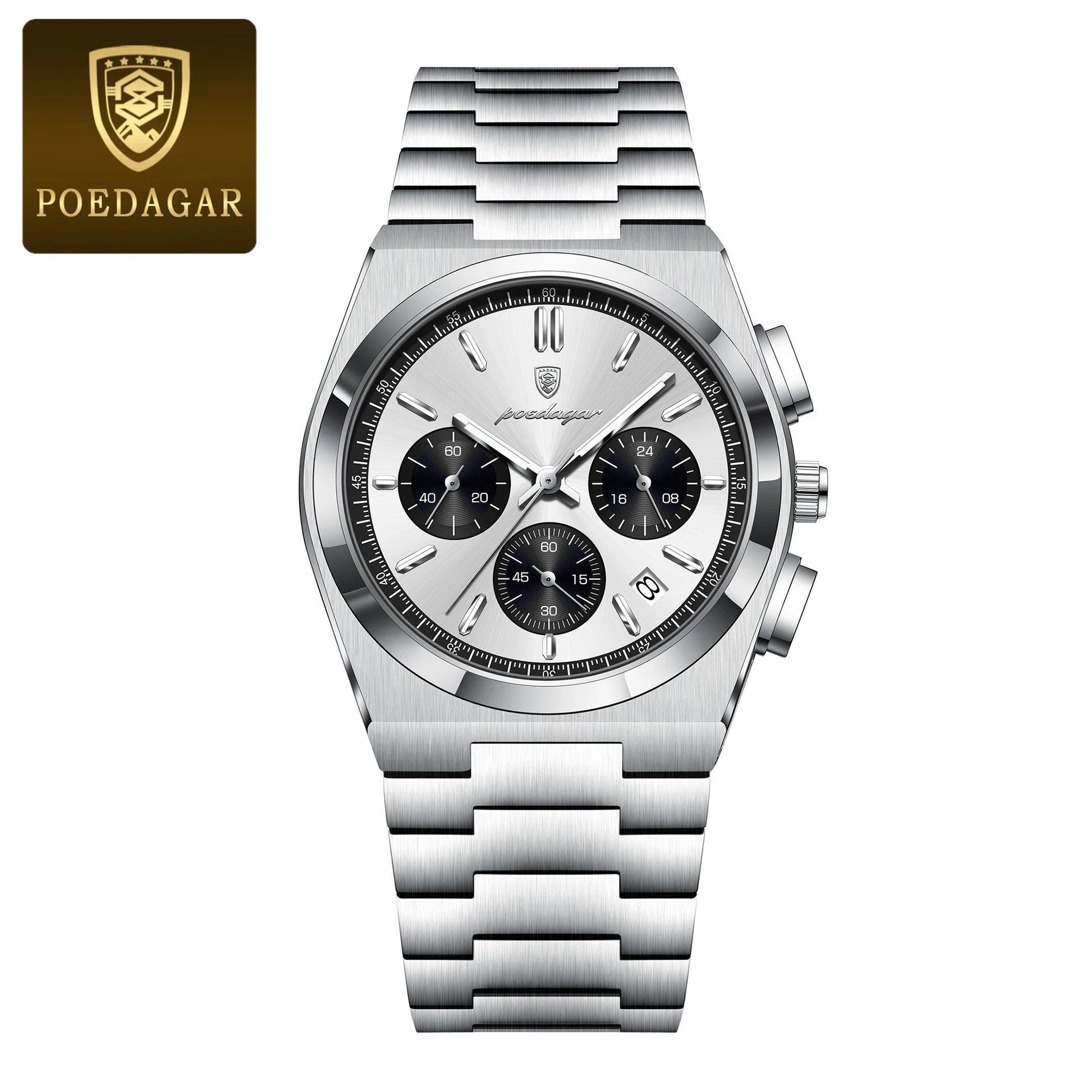 3-Globe Luxury Watch SILVER Brand Watch