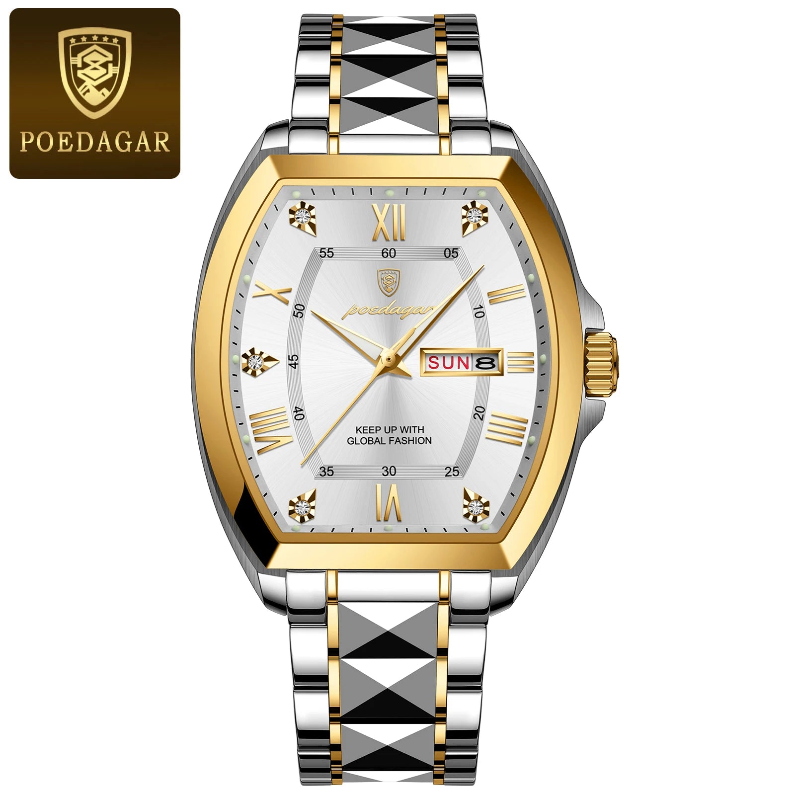 Ox-Roman Luxury Watch Steel SILVER Brand Watch