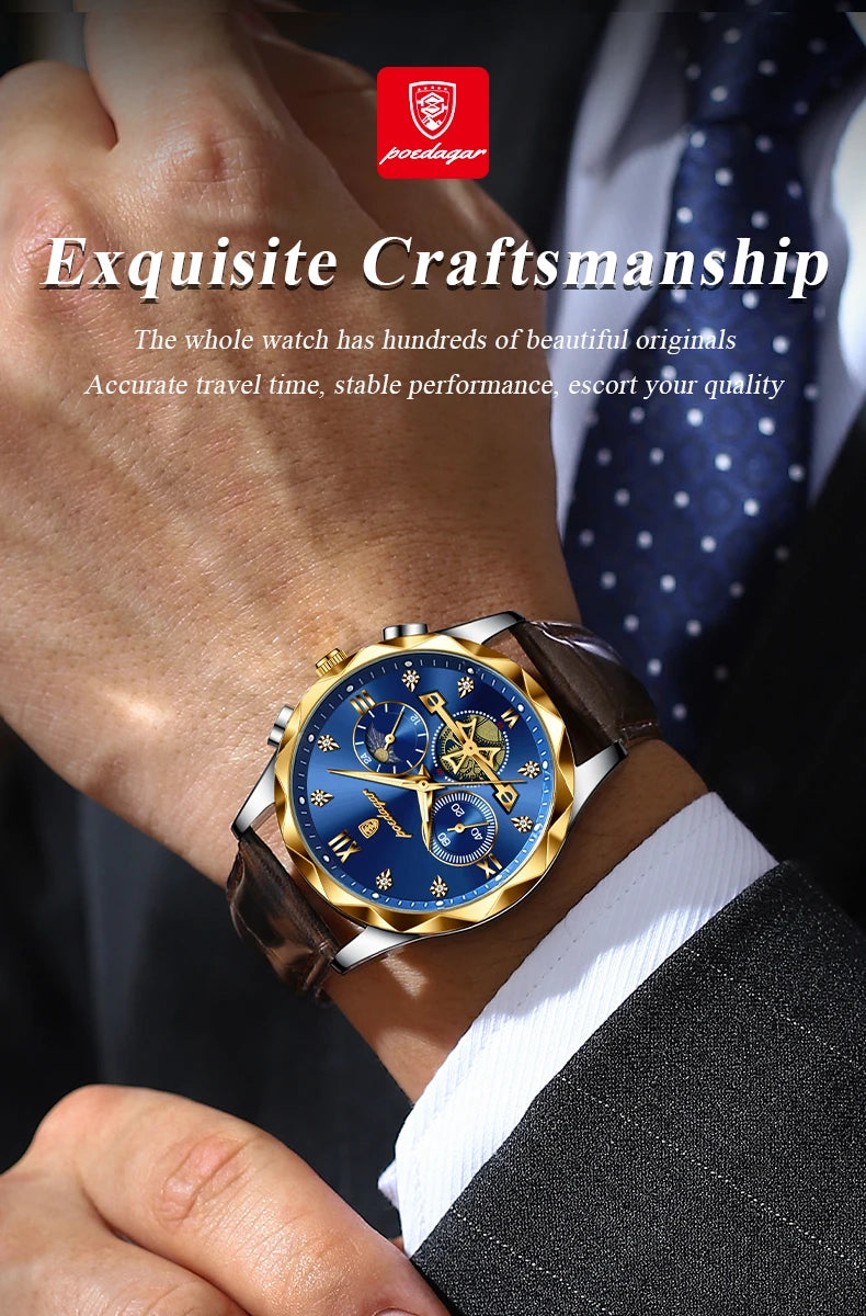 S-Legleather Luxury Watch SILVER Brand Watch