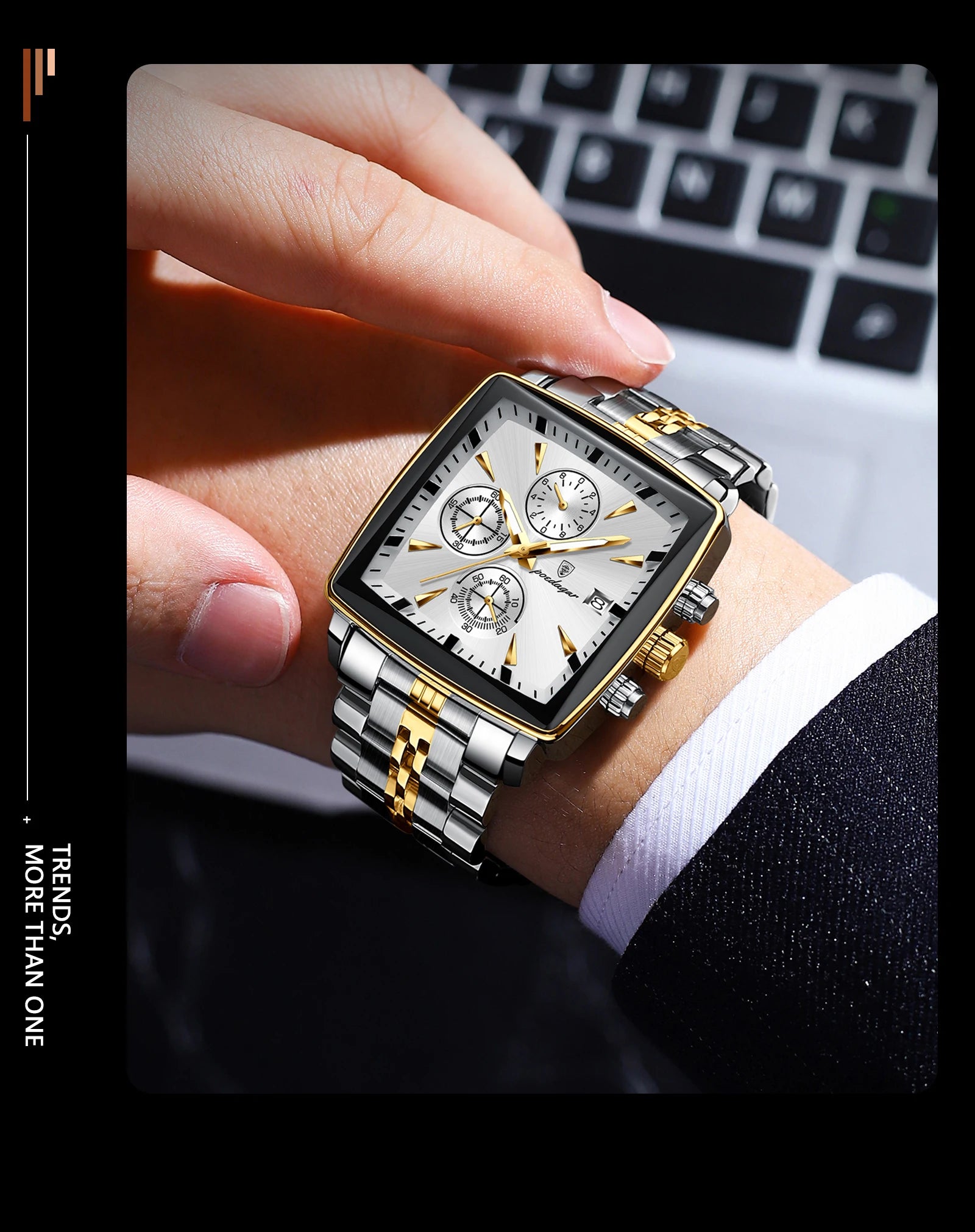 S-Squared Chronograph Luxury Watch SILVER Brand Watch