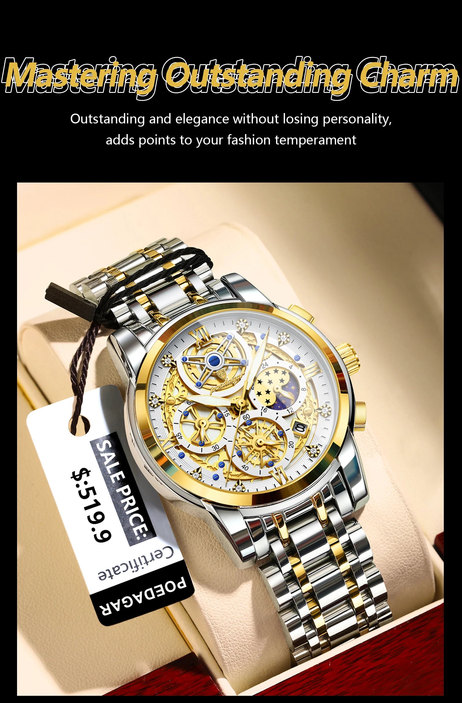 S-Stamine Luxury Watch SILVER Brand Watch