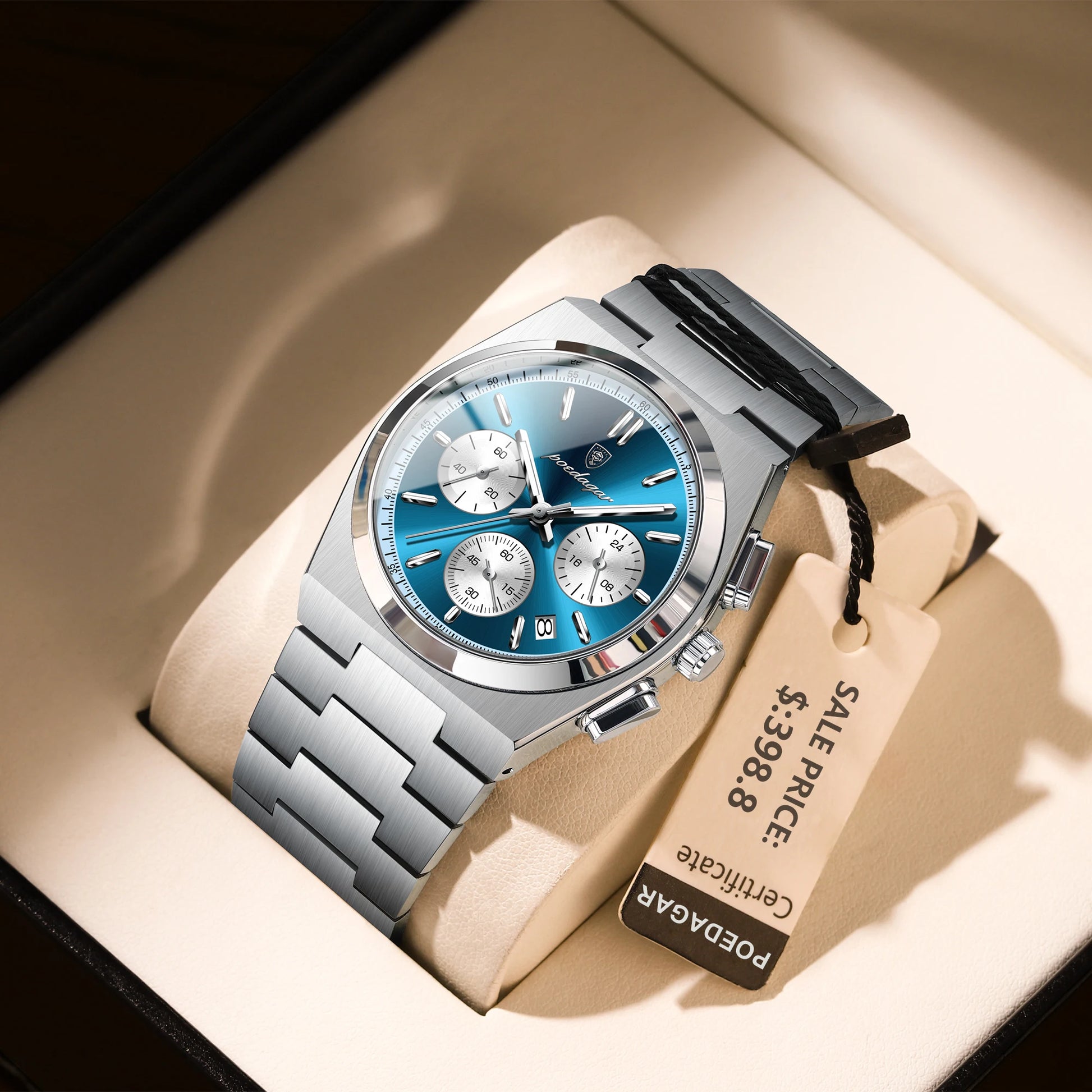 3-Globe Luxury Watch SILVER Brand Watch