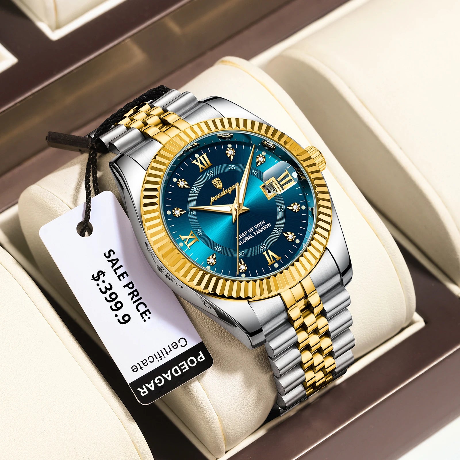 S-Lin Luxury Gold Quartz SILVER Brand Watch