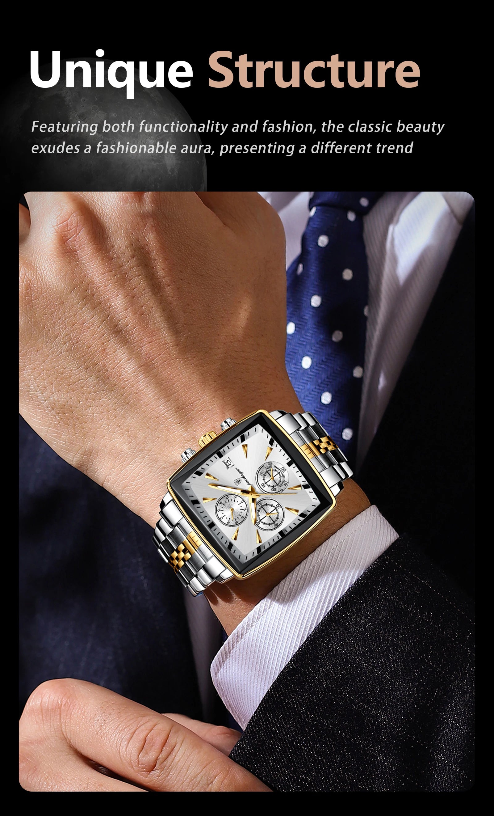 S-Squared Chronograph Luxury Watch SILVER Brand Watch