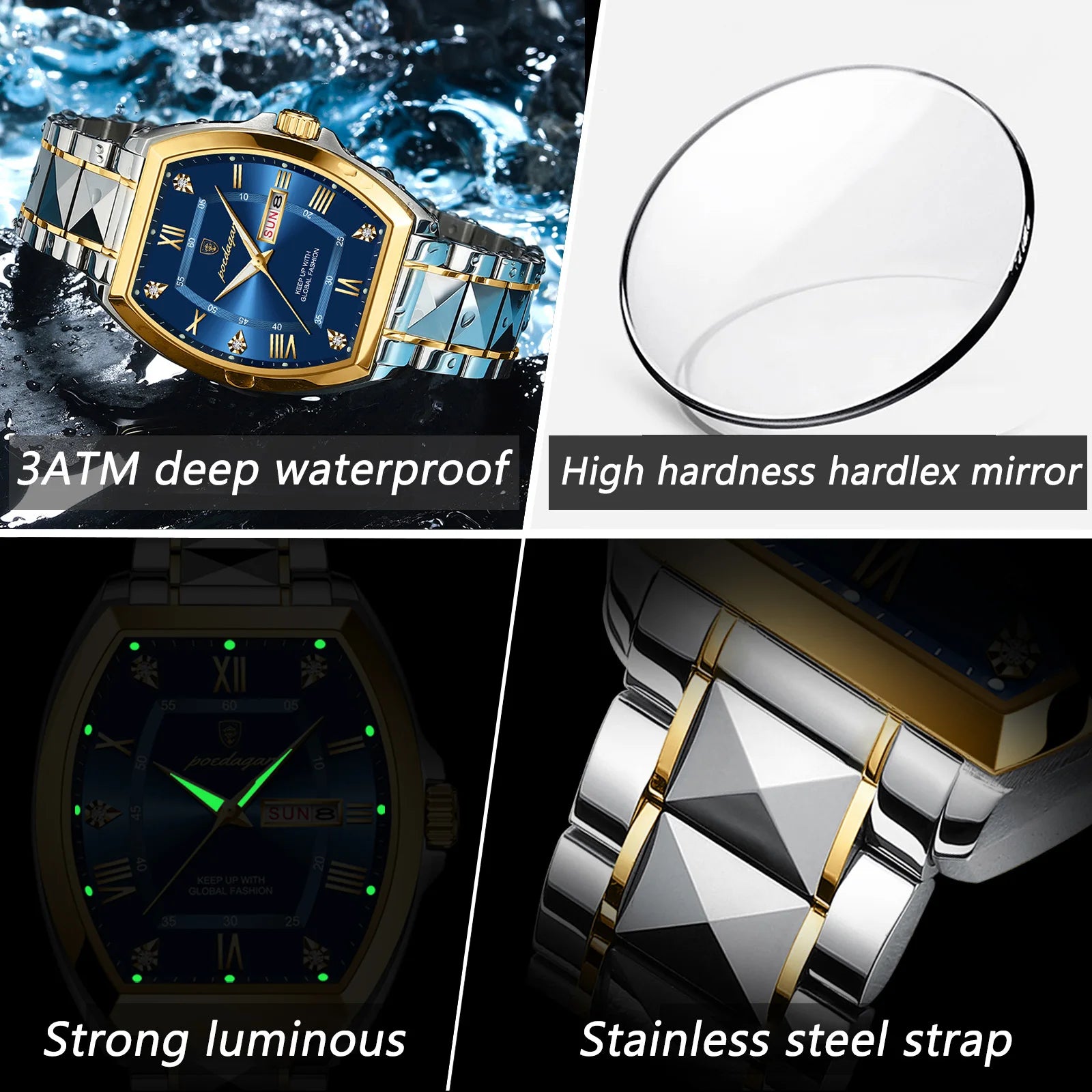 Ox-Roman Luxury Watch Steel SILVER Brand Watch
