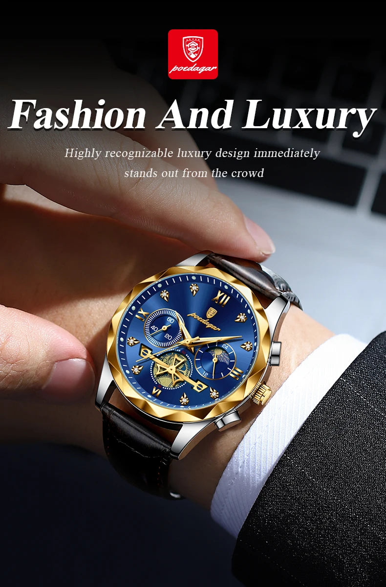 S-Legleather Luxury Watch SILVER Brand Watch