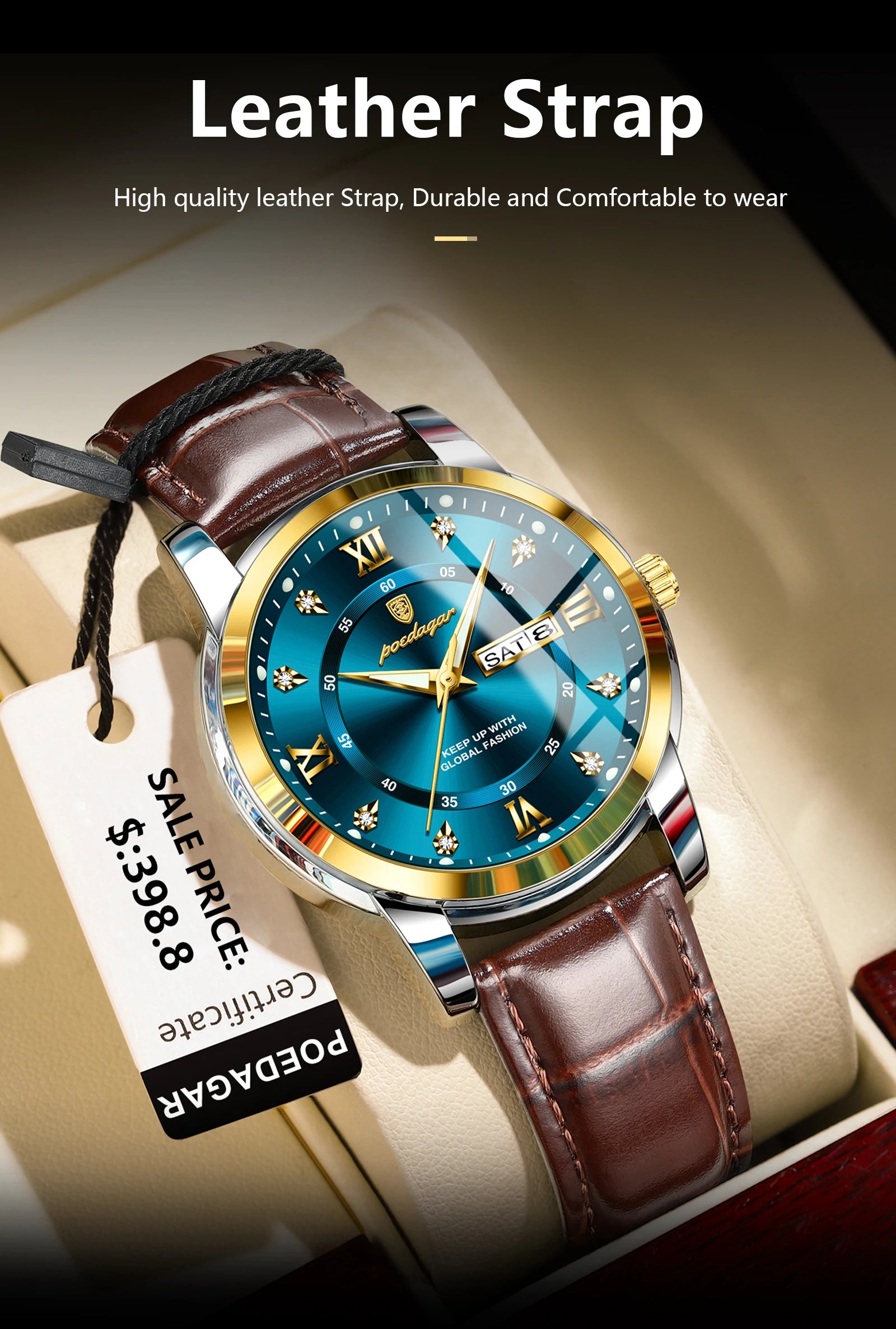 S-Rich Luxury Business Men Watch SILVER Brand Watch
