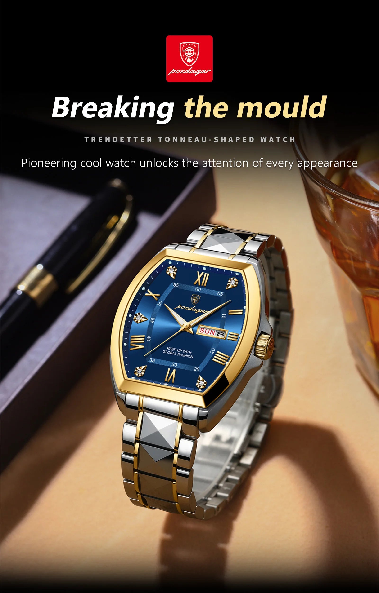 Ox-Roman Luxury Watch Steel SILVER Brand Watch