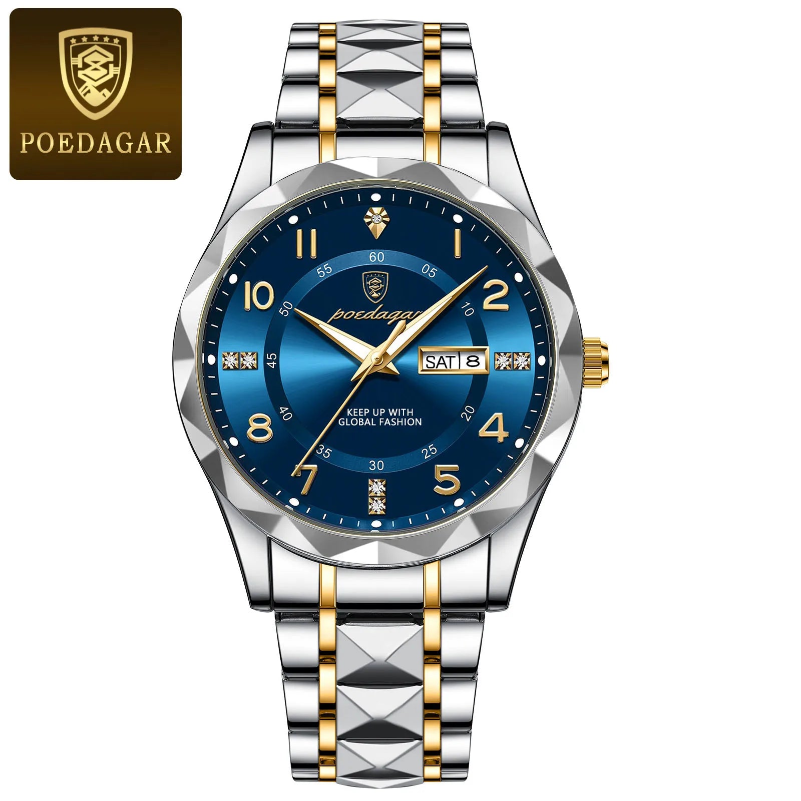 Luxury Men Luminous Wristwatch SILVER Brand Watch
