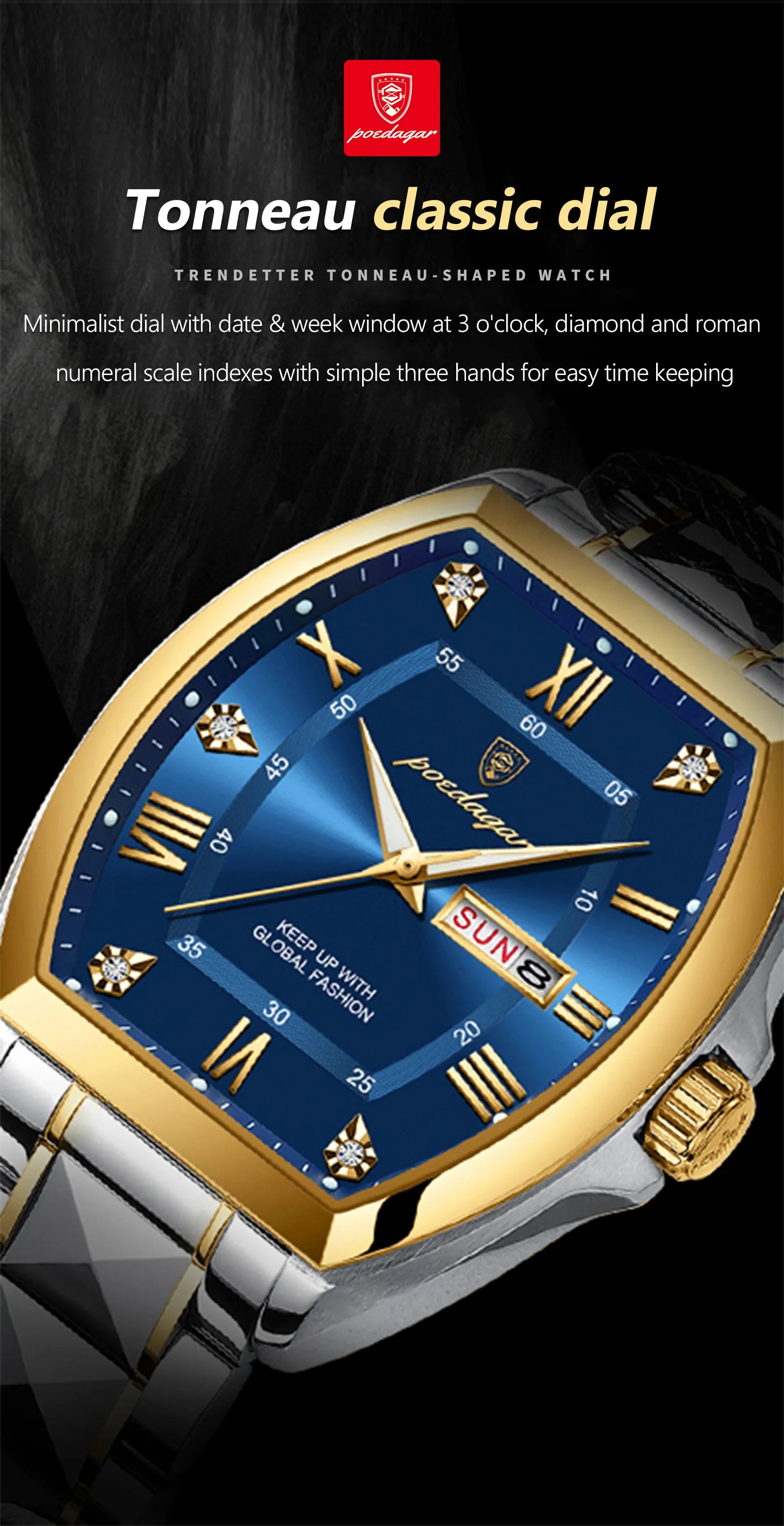 Ox-Roman Luxury Watch Steel SILVER Brand Watch