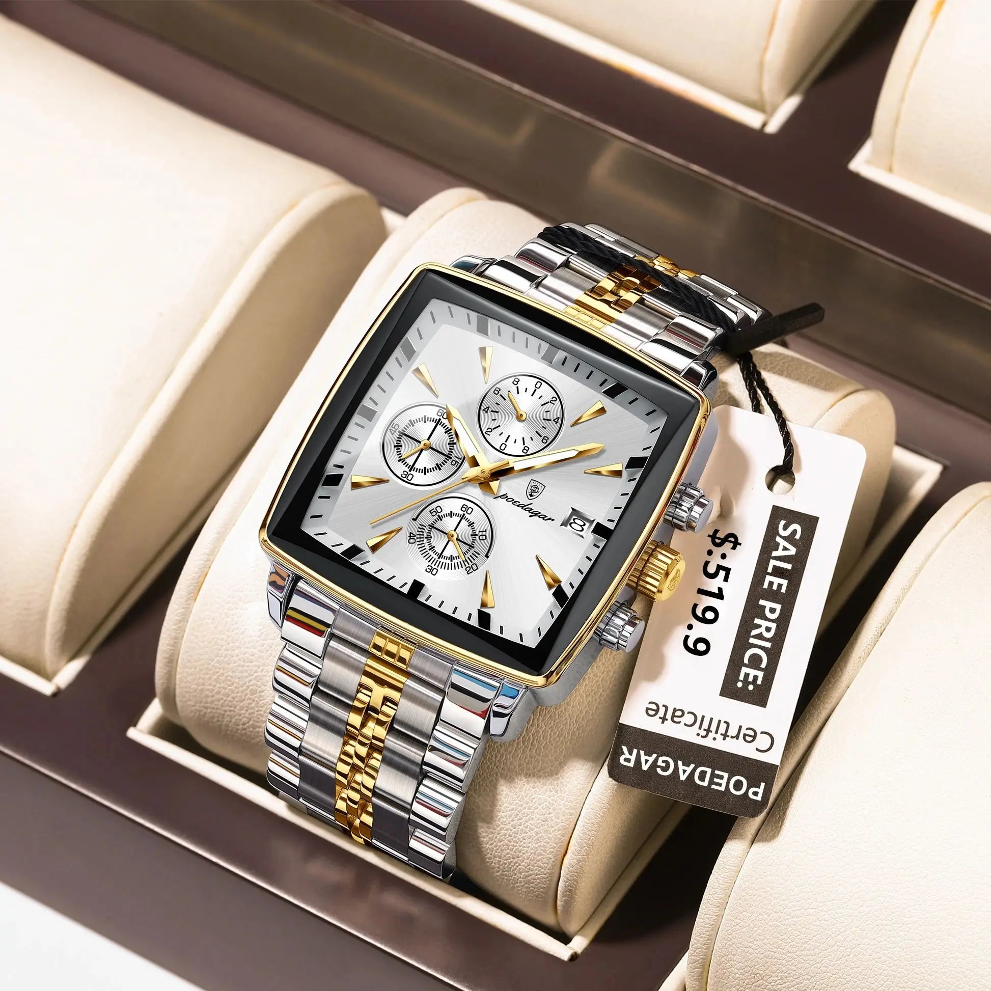 S-Squared Chronograph Luxury Watch SILVER Brand Watch