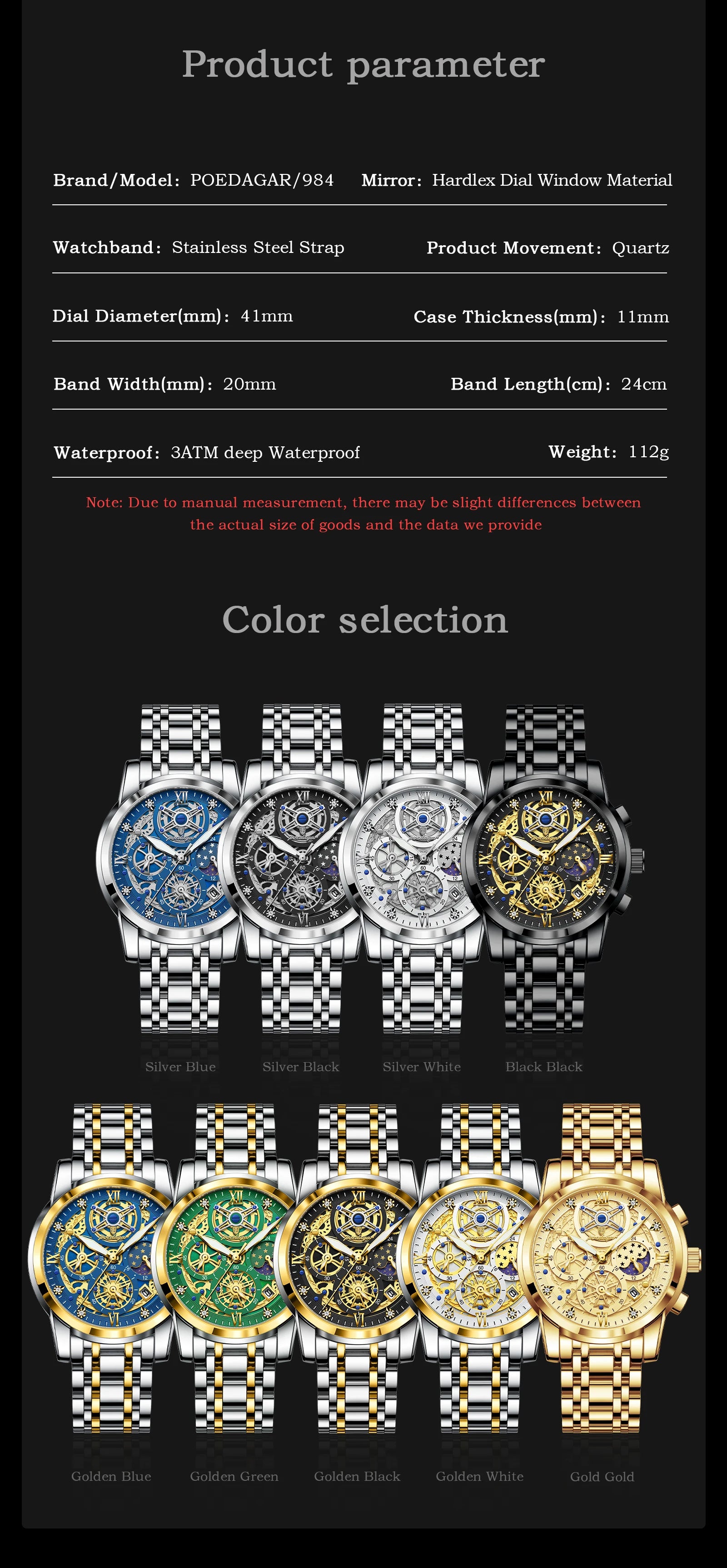 S-Stamine Luxury Watch SILVER Brand Watch