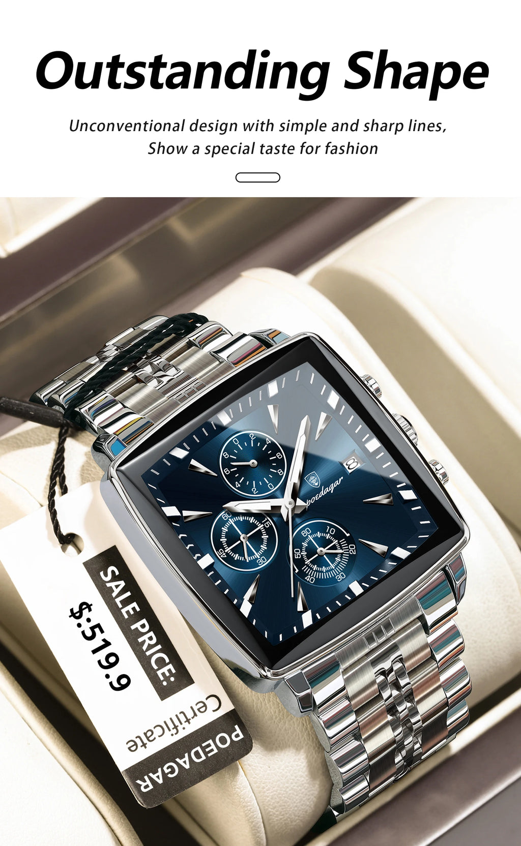Xsquare Watch Luxury SILVER Brand Watch