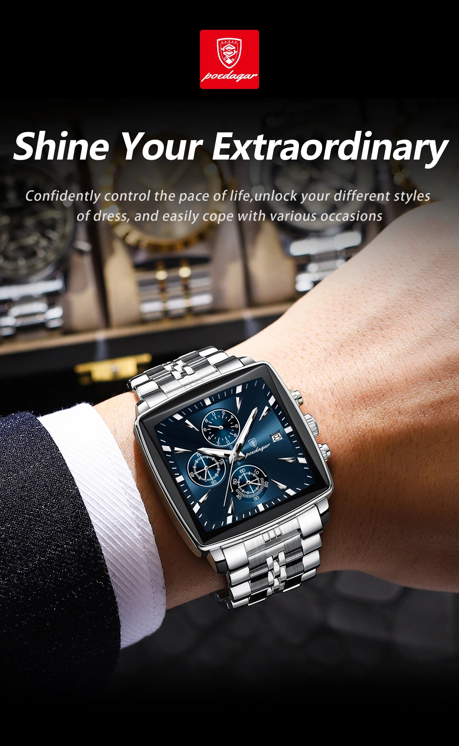 Xsquare Watch Luxury SILVER Brand Watch