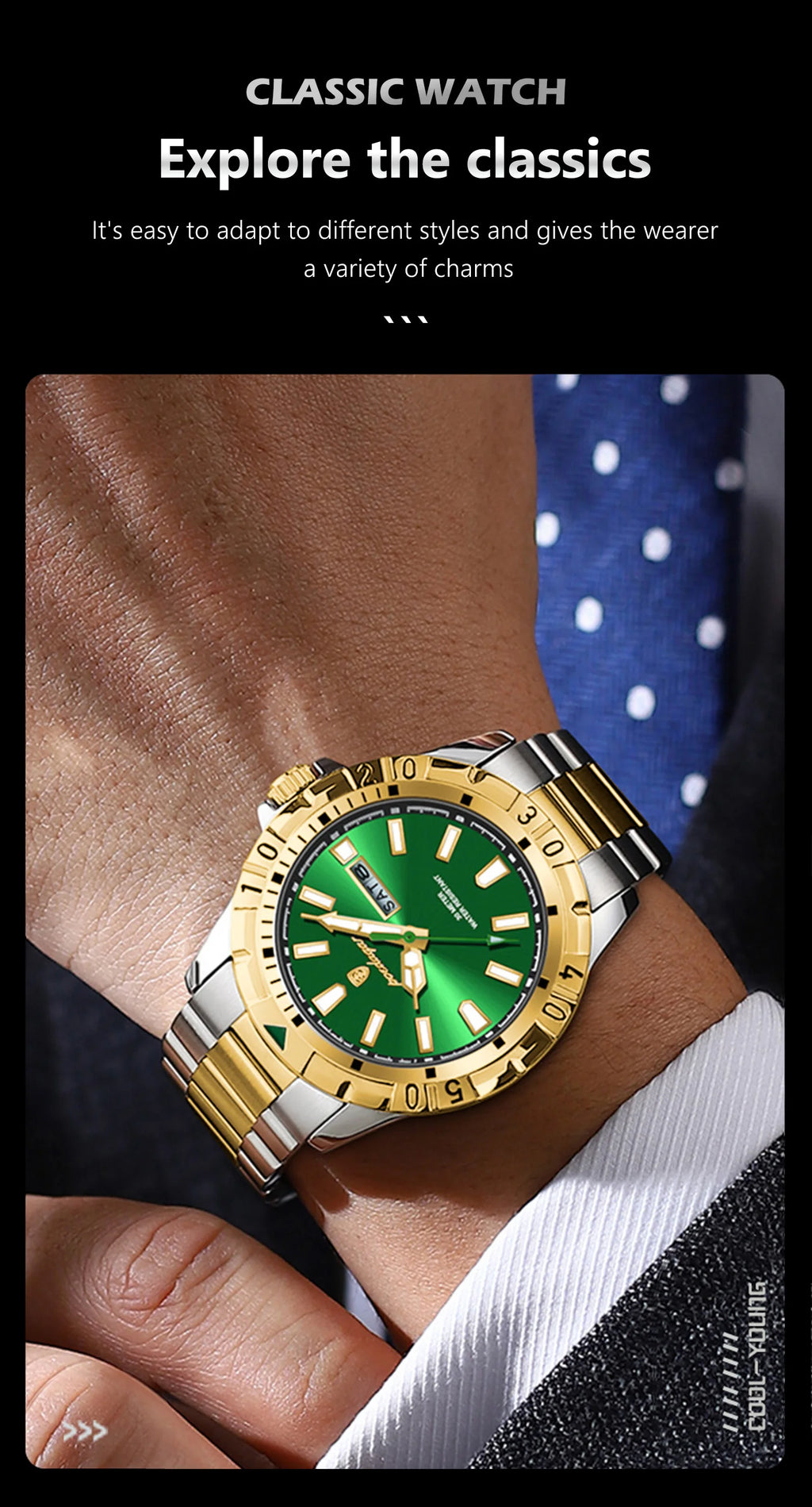 S-Qartz Luxury Man Watch SILVER Brand Watch