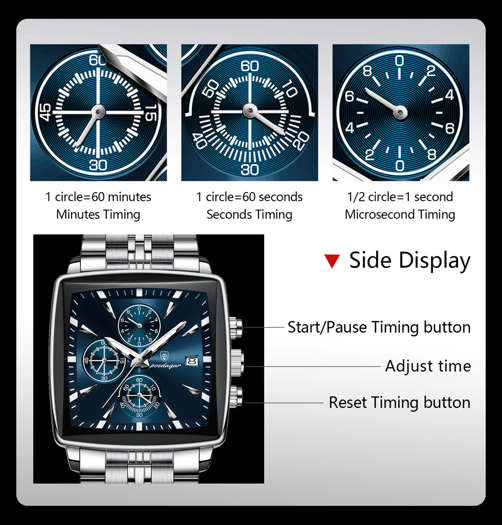 Xsquare Watch Luxury SILVER Brand Watch