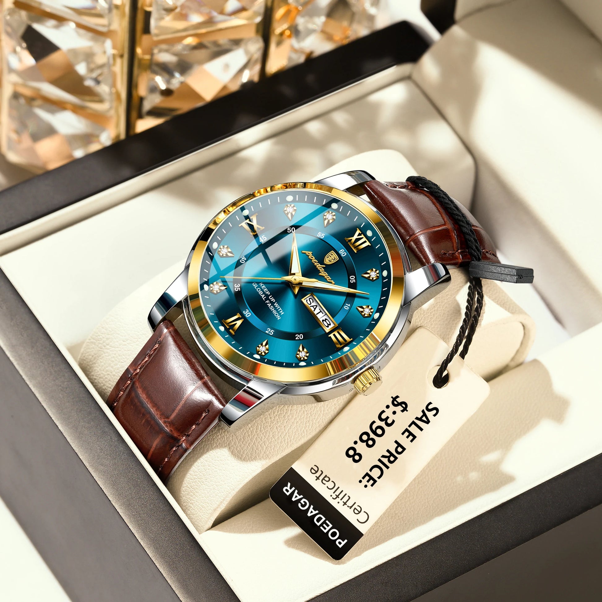 S-Rich Luxury Business Men Watch SILVER Brand Watch