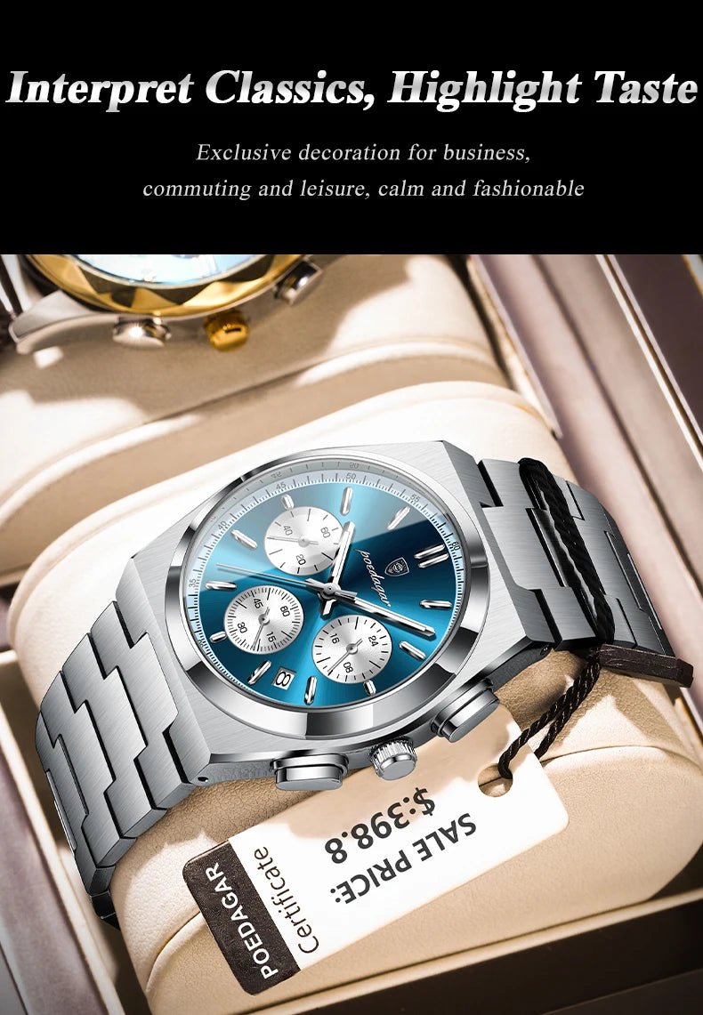 3-Globe Luxury Watch SILVER Brand Watch