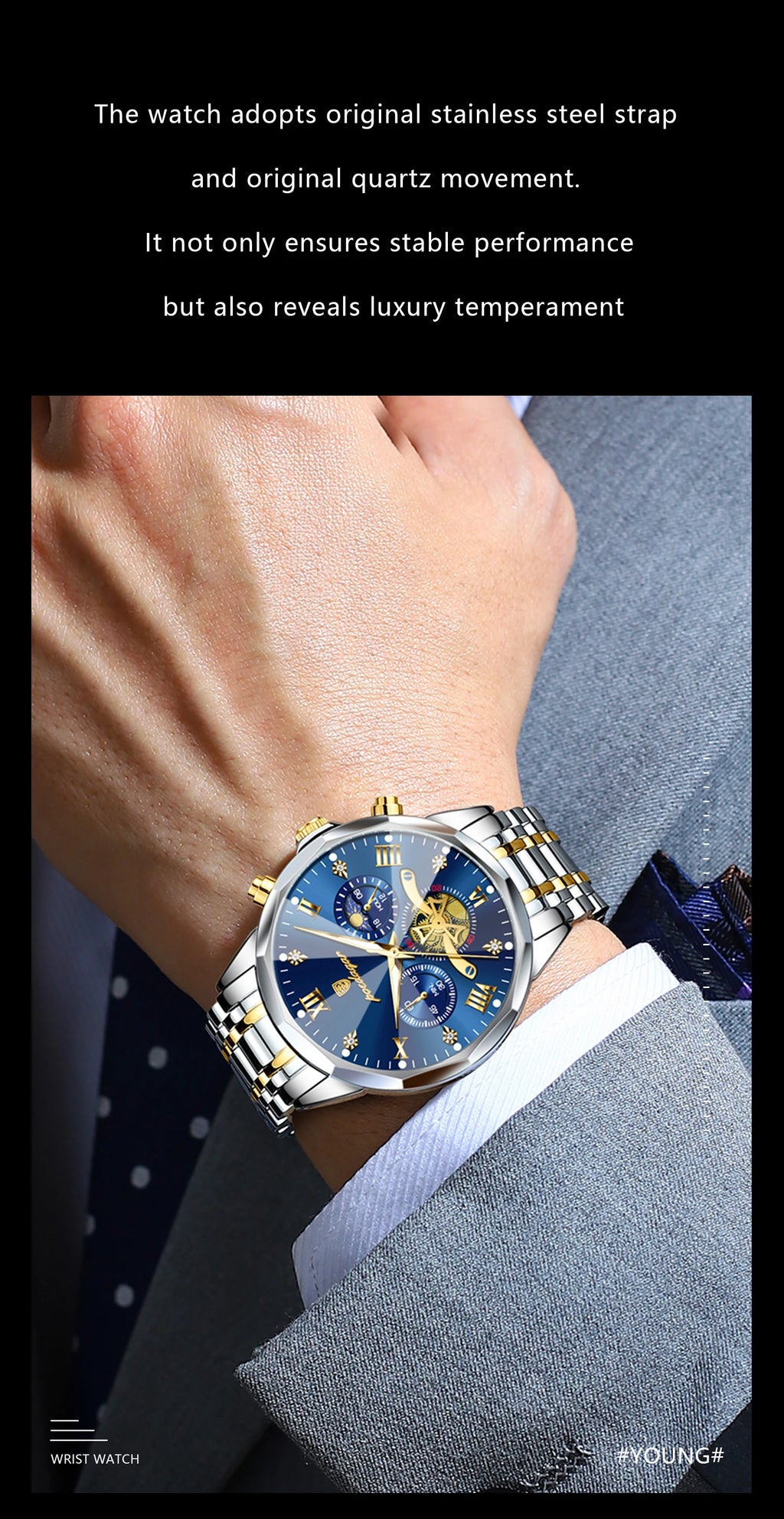 S-Legitimus Luxury Men Watch SILVER Brand Watch