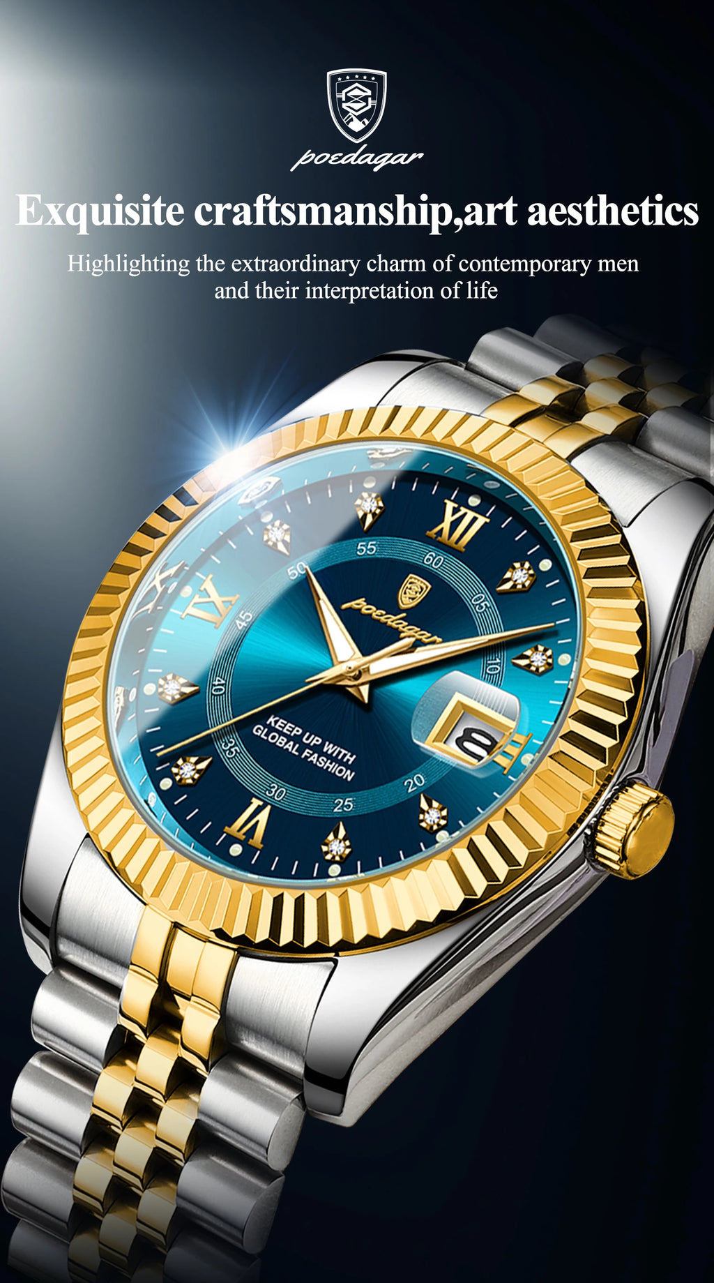 S-Lin Luxury Gold Quartz SILVER Brand Watch