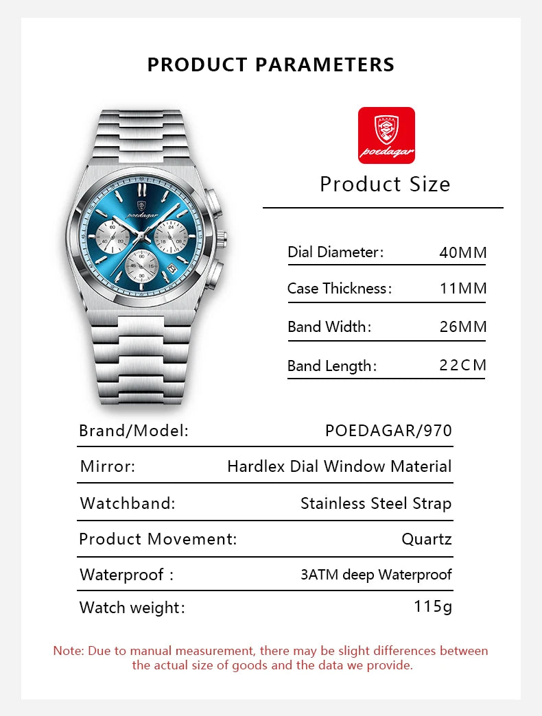 3-Globe Luxury Watch SILVER Brand Watch