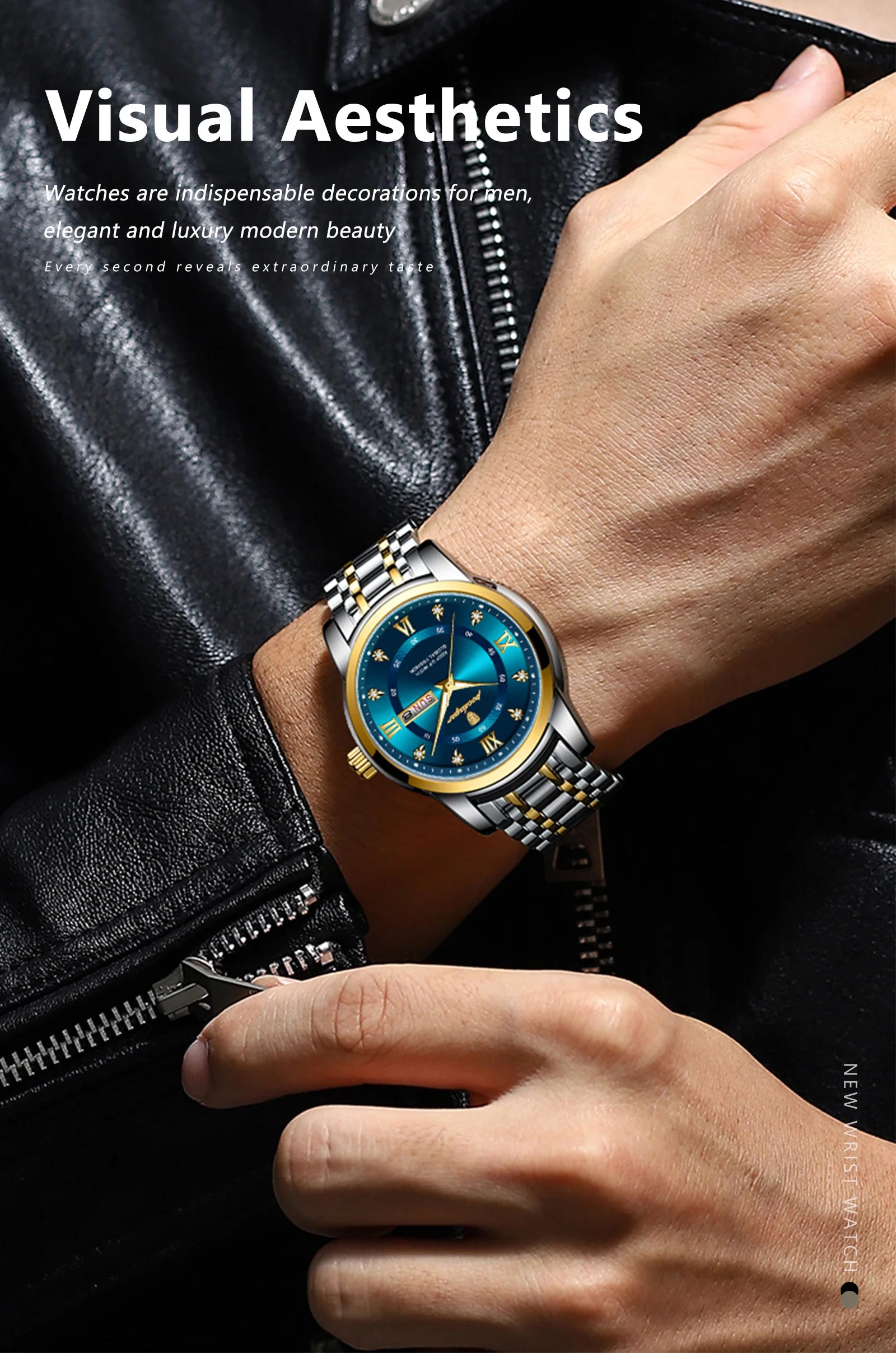 S-Luxury Watch Stainless Steel SILVER Brand Watch