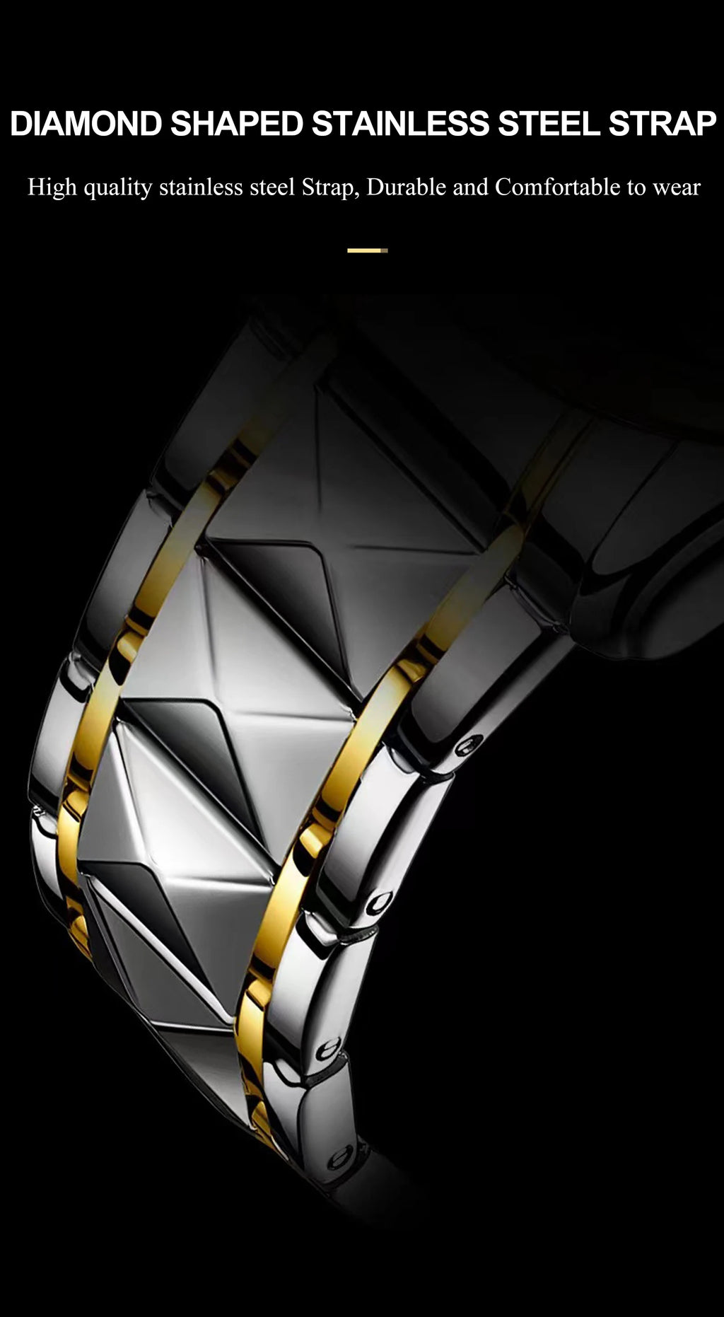 Luxury Men Luminous Wristwatch SILVER Brand Watch