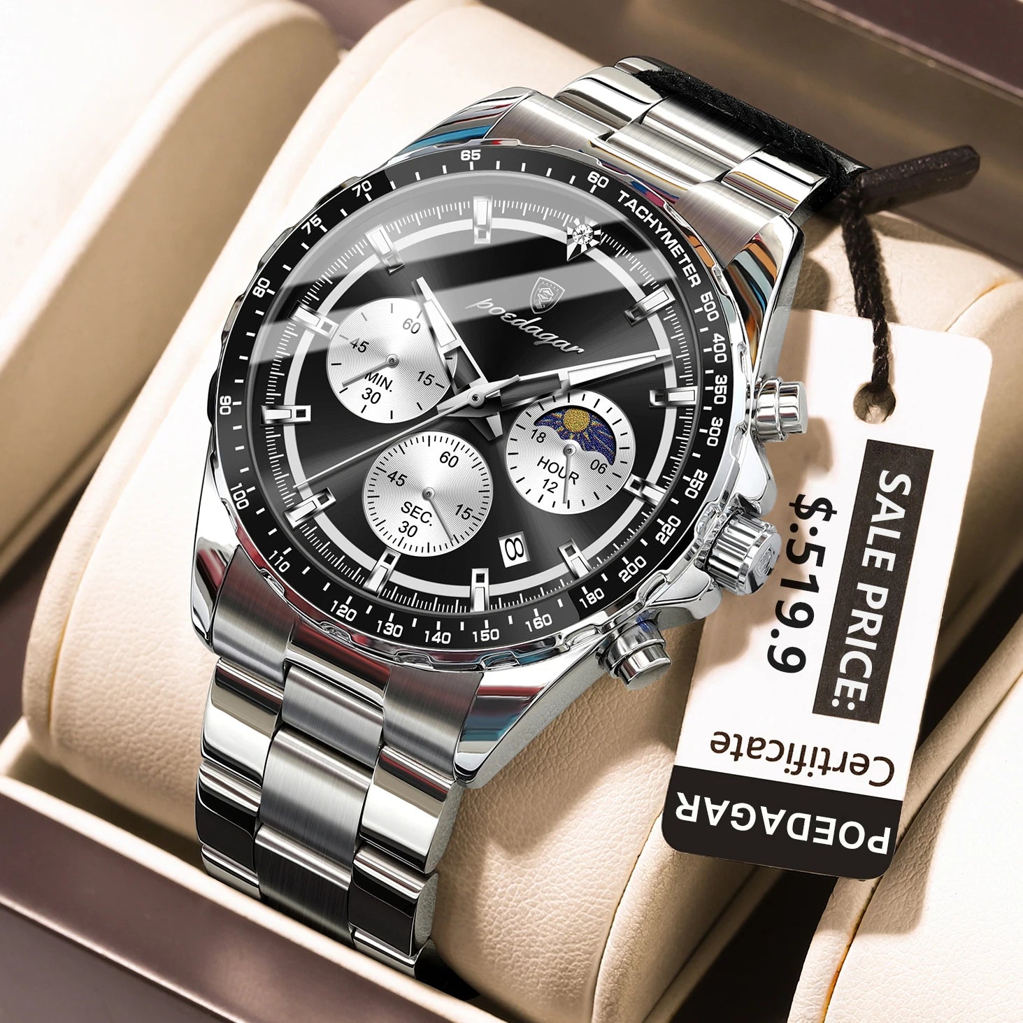 S-Dagar Luxury Sport Watch SILVER Brand Watch