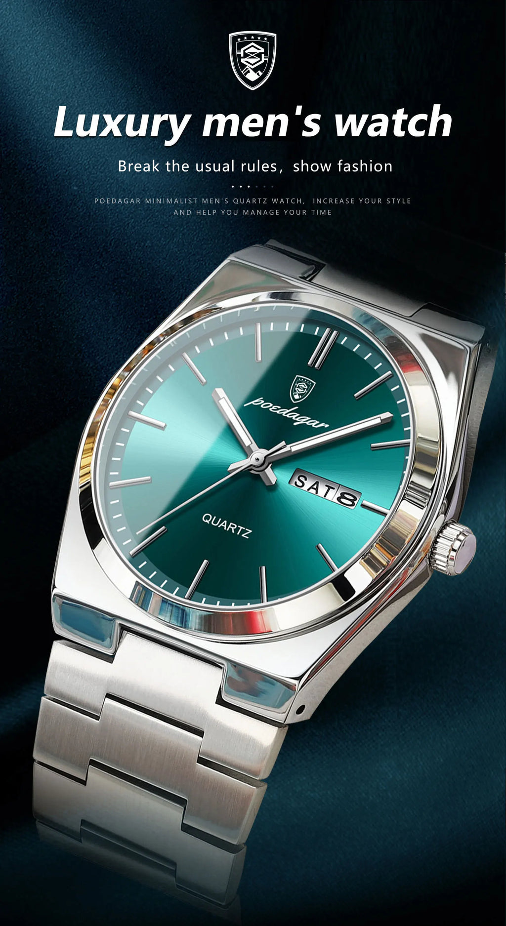S-Steel Watch Luxo SILVER Brand Watch