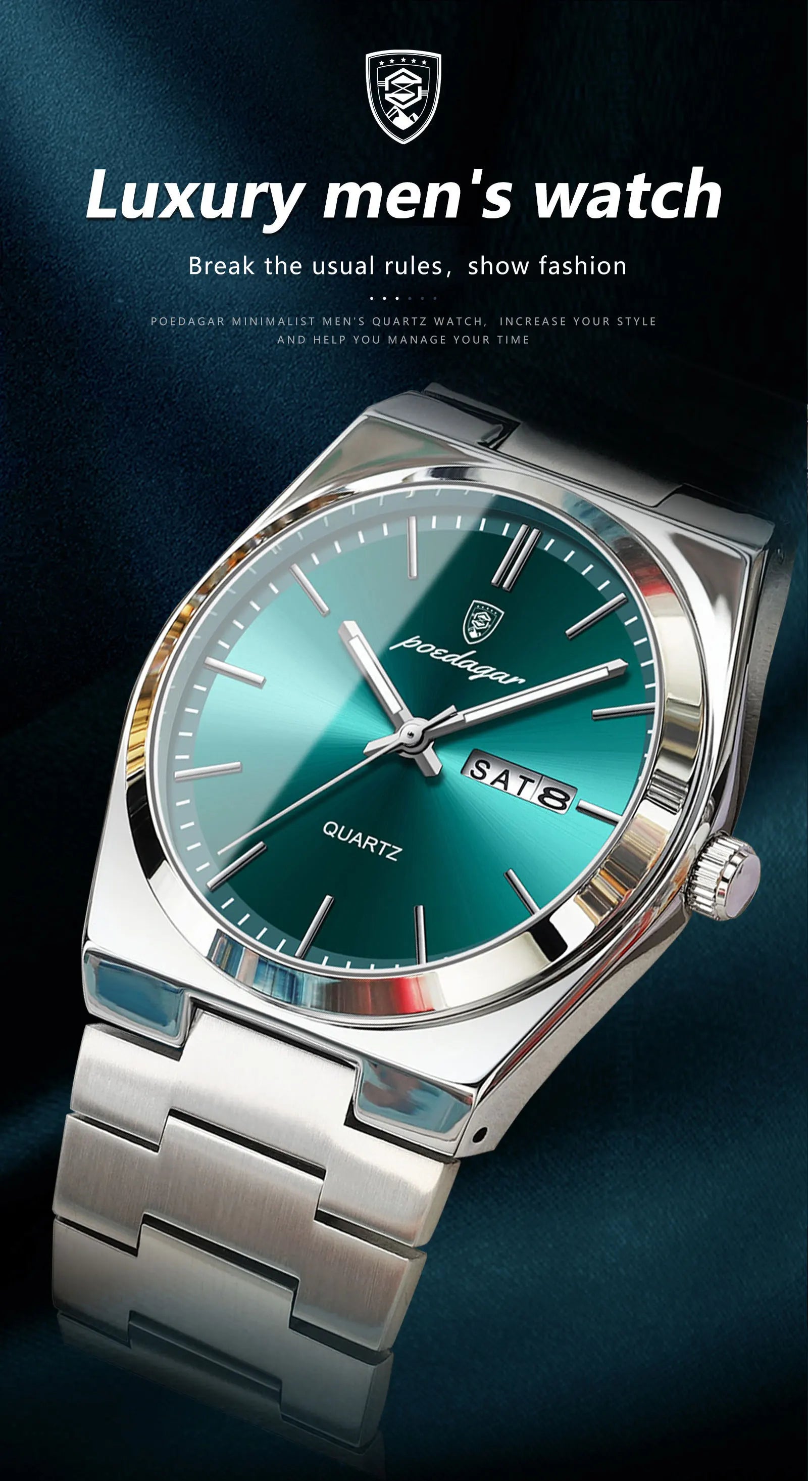 S-Steel Watch Luxo SILVER Brand Watch