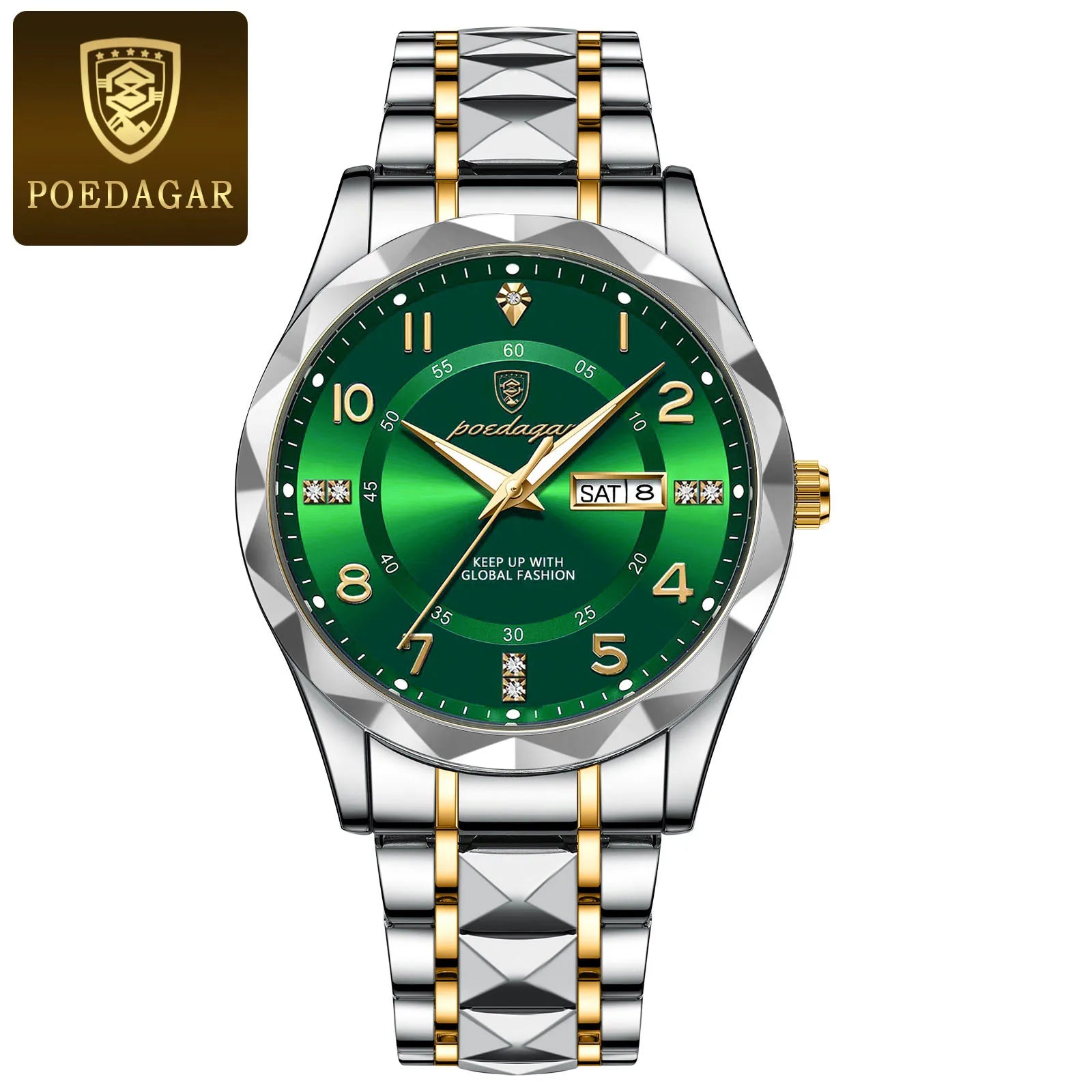 Luxury Men Luminous Wristwatch SILVER Brand Watch