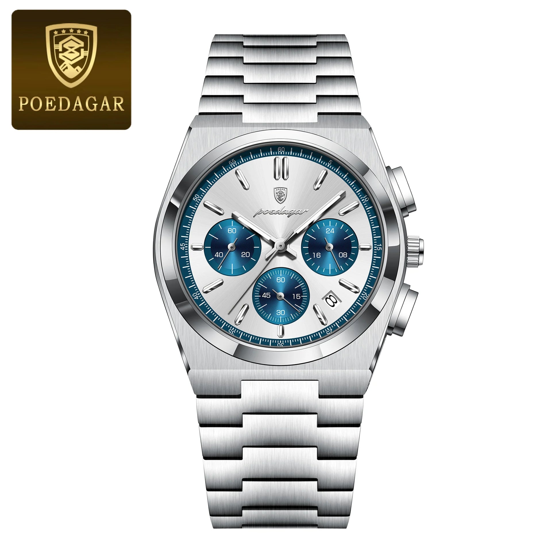 3-Globe Luxury Watch SILVER Brand Watch