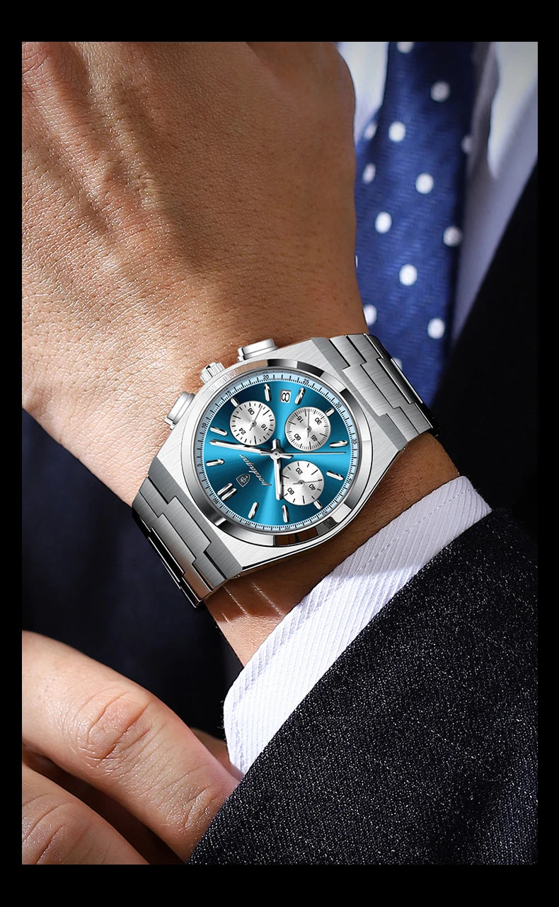 3-Globe Luxury Watch SILVER Brand Watch