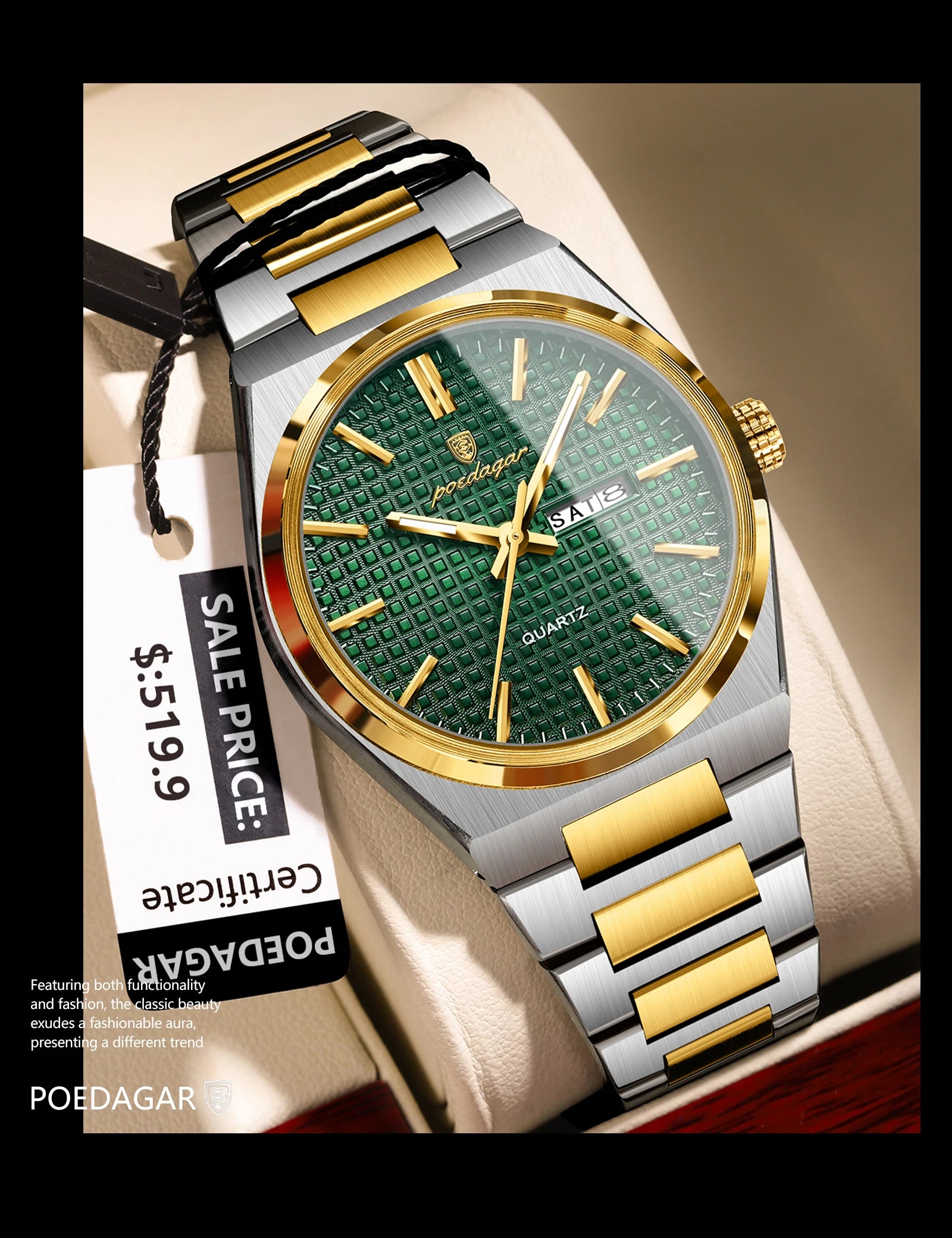 S-Art Luxury Men Watch SILVER Brand Watch
