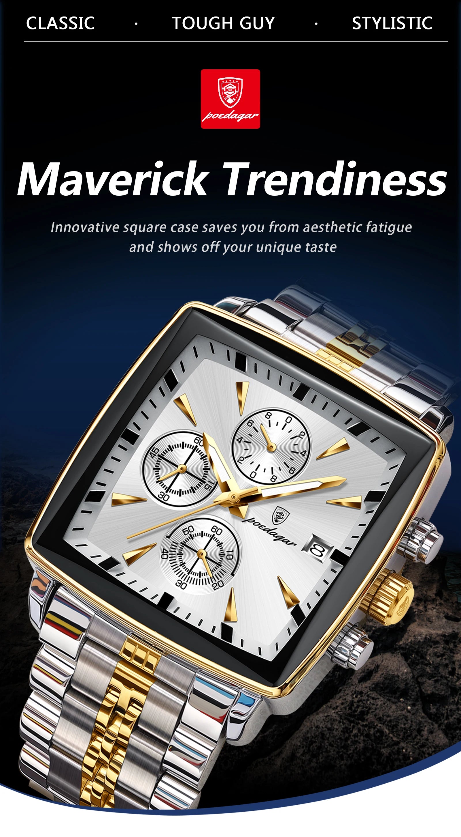 S-Squared Chronograph Luxury Watch SILVER Brand Watch