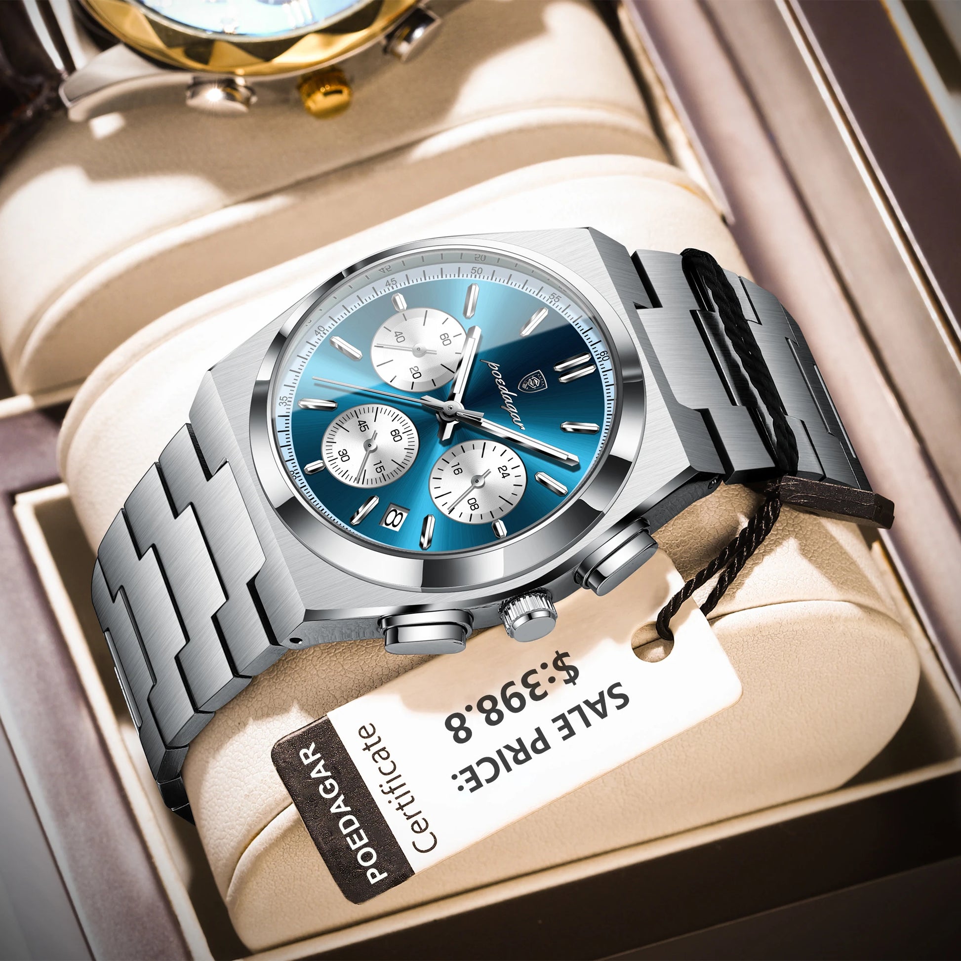 3-Globe Luxury Watch SILVER Brand Watch