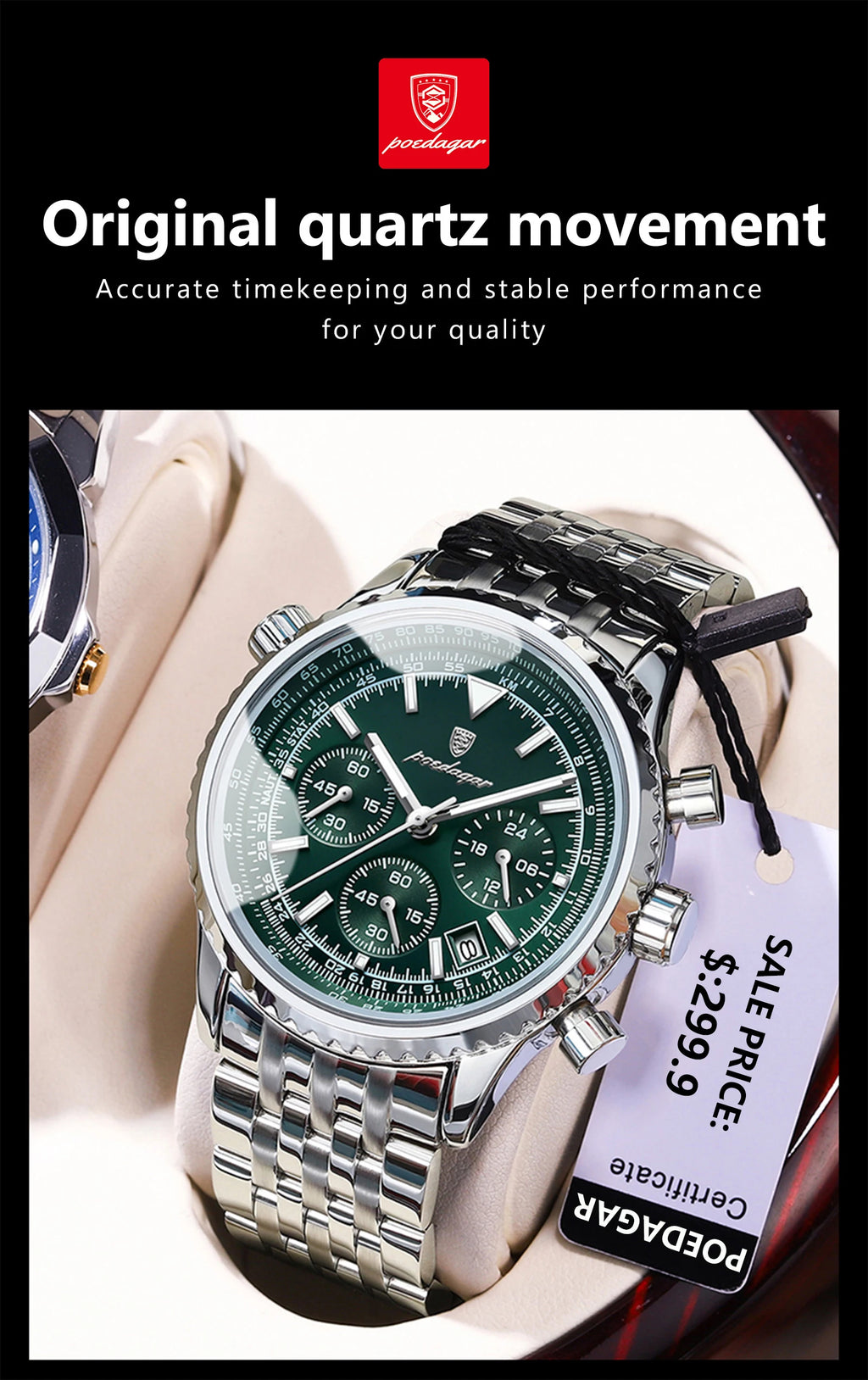 Dagar Watch Luxury SILVER Brand Watch