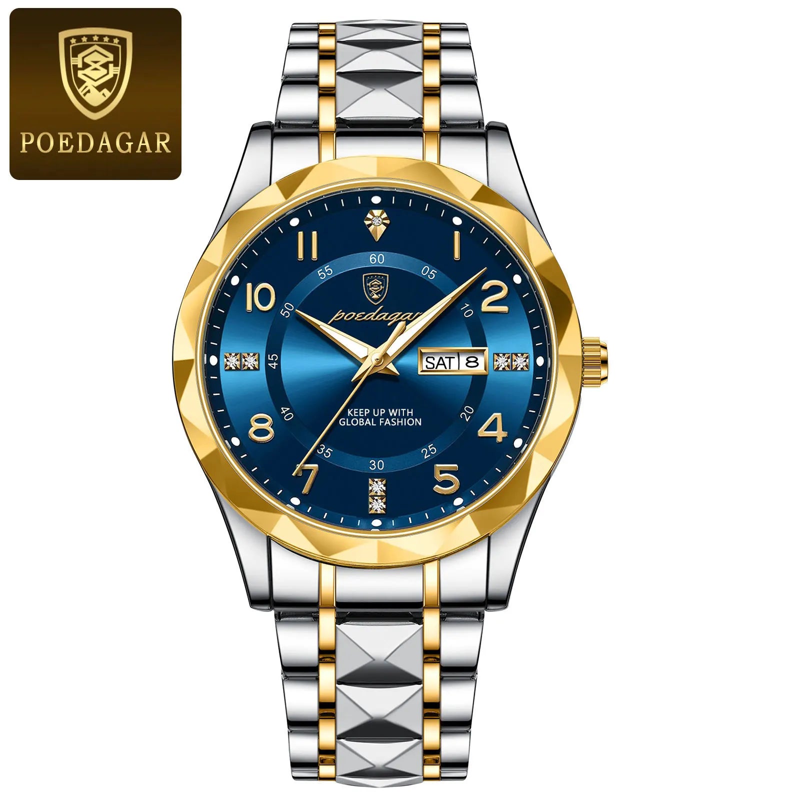Luxury Men Luminous Wristwatch SILVER Brand Watch