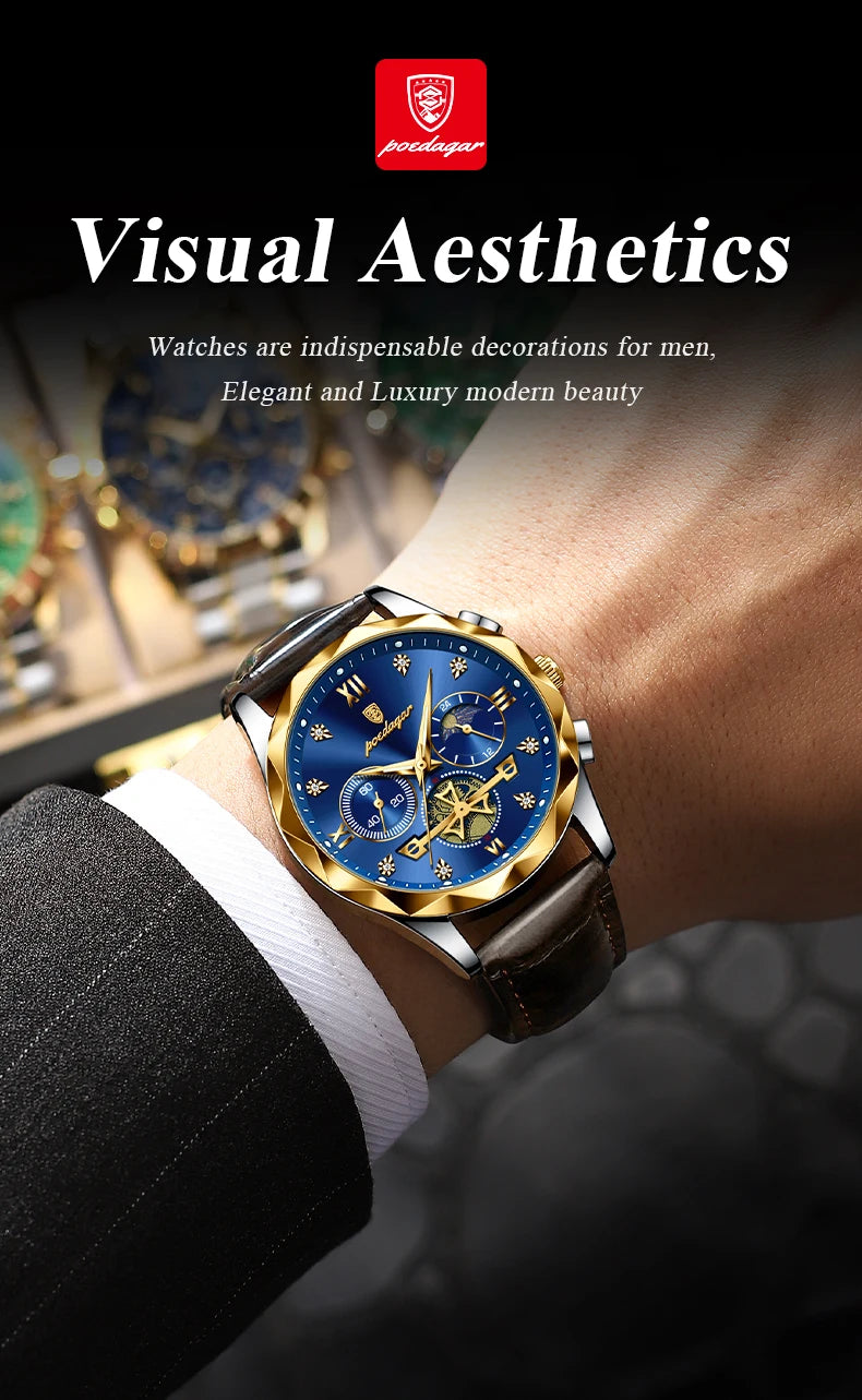 S-Legleather Luxury Watch SILVER Brand Watch