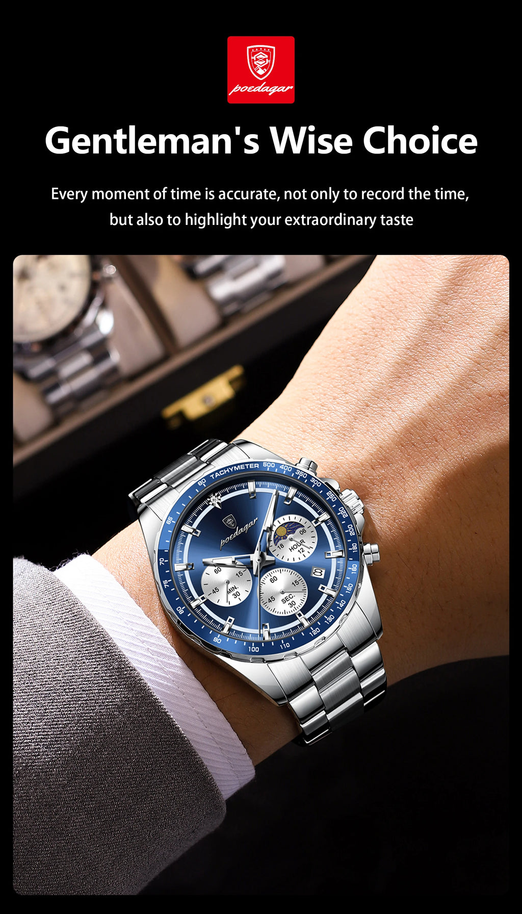 S-Dagar Luxury Sport Watch SILVER Brand Watch