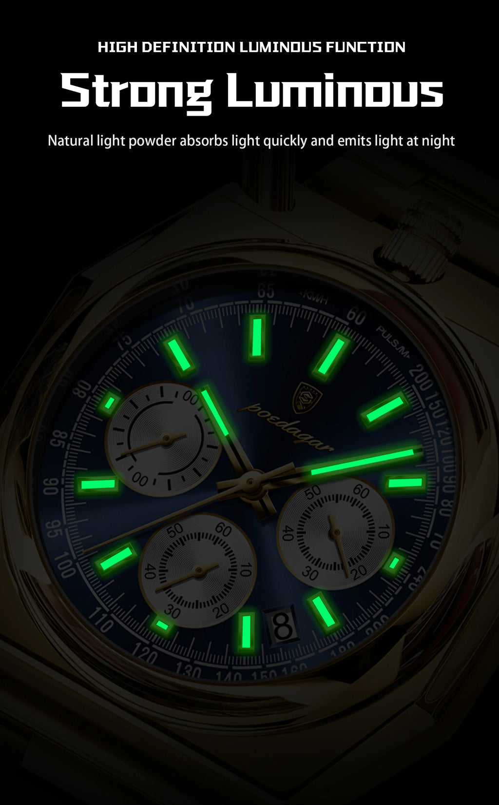 S-3Globe Luxury Chronograph Watch SILVER Brand Watch