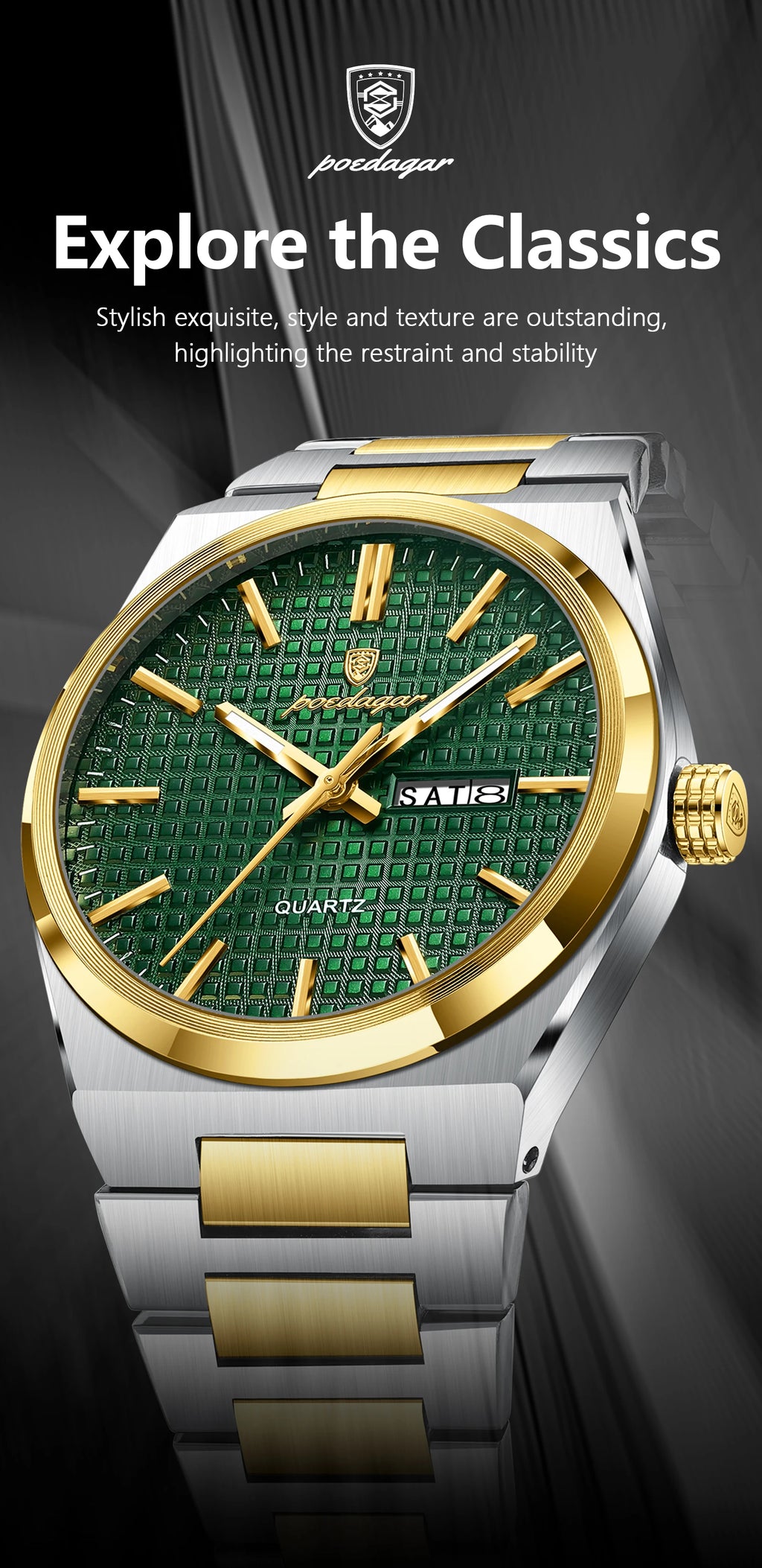 S-Art Luxury Men Watch SILVER Brand Watch