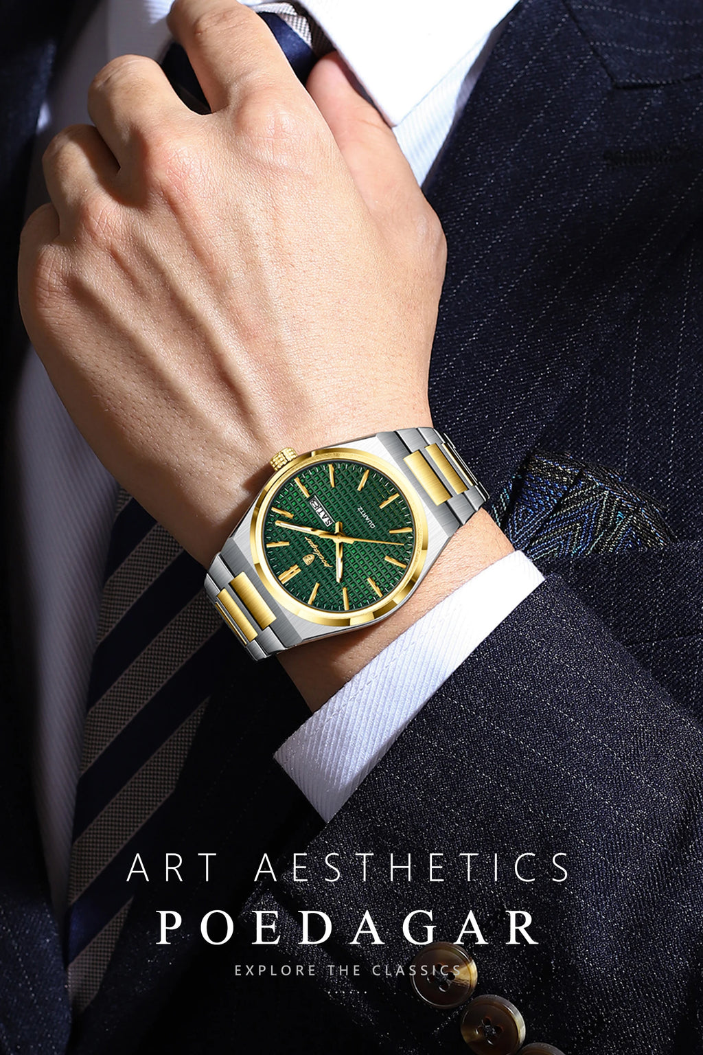 S-Art Luxury Men Watch SILVER Brand Watch