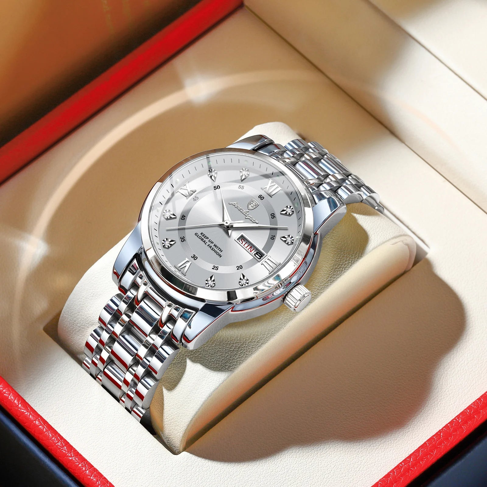 S-Luxury Watch Stainless Steel SILVER Brand Watch