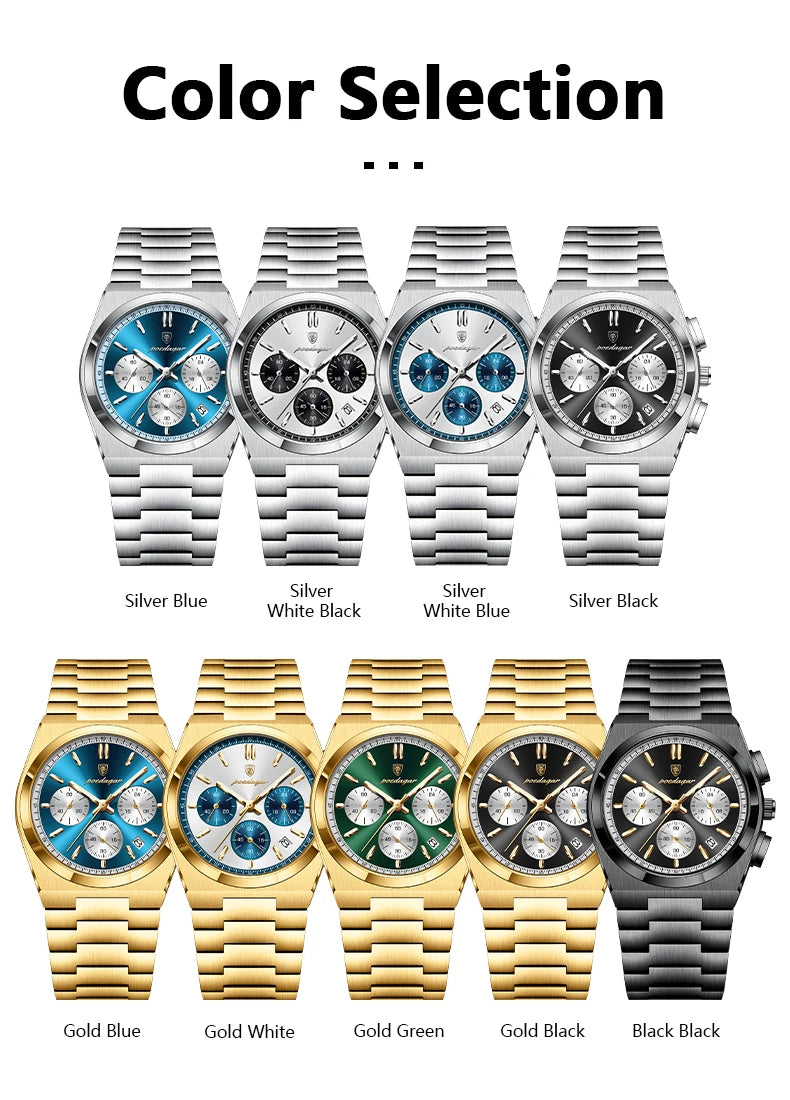 3-Globe Luxury Watch SILVER Brand Watch