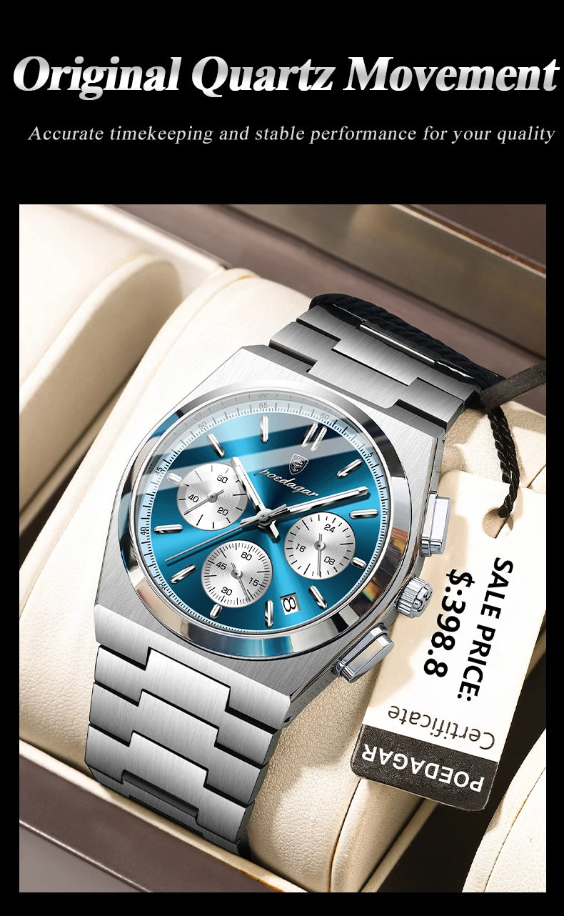 3-Globe Luxury Watch SILVER Brand Watch